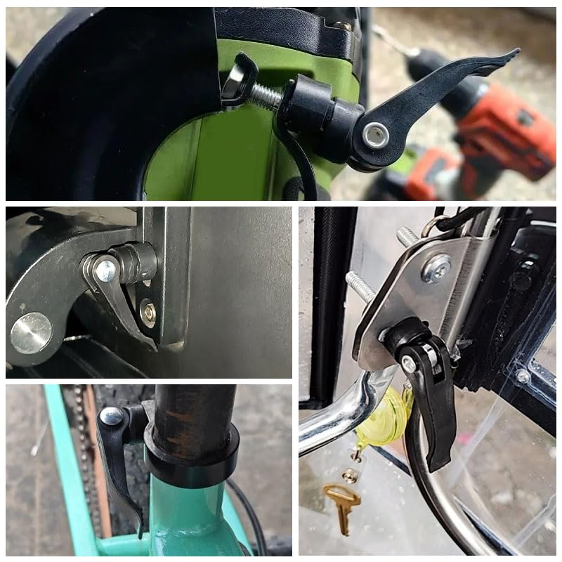 4Pcs Lawnmower Handle Screws, Fast Removal Release Handle Knob Nut Bolt, Mower Replacement Parts Repair Tool & Tile Cutter Push-Type Broach (Black) image number 2