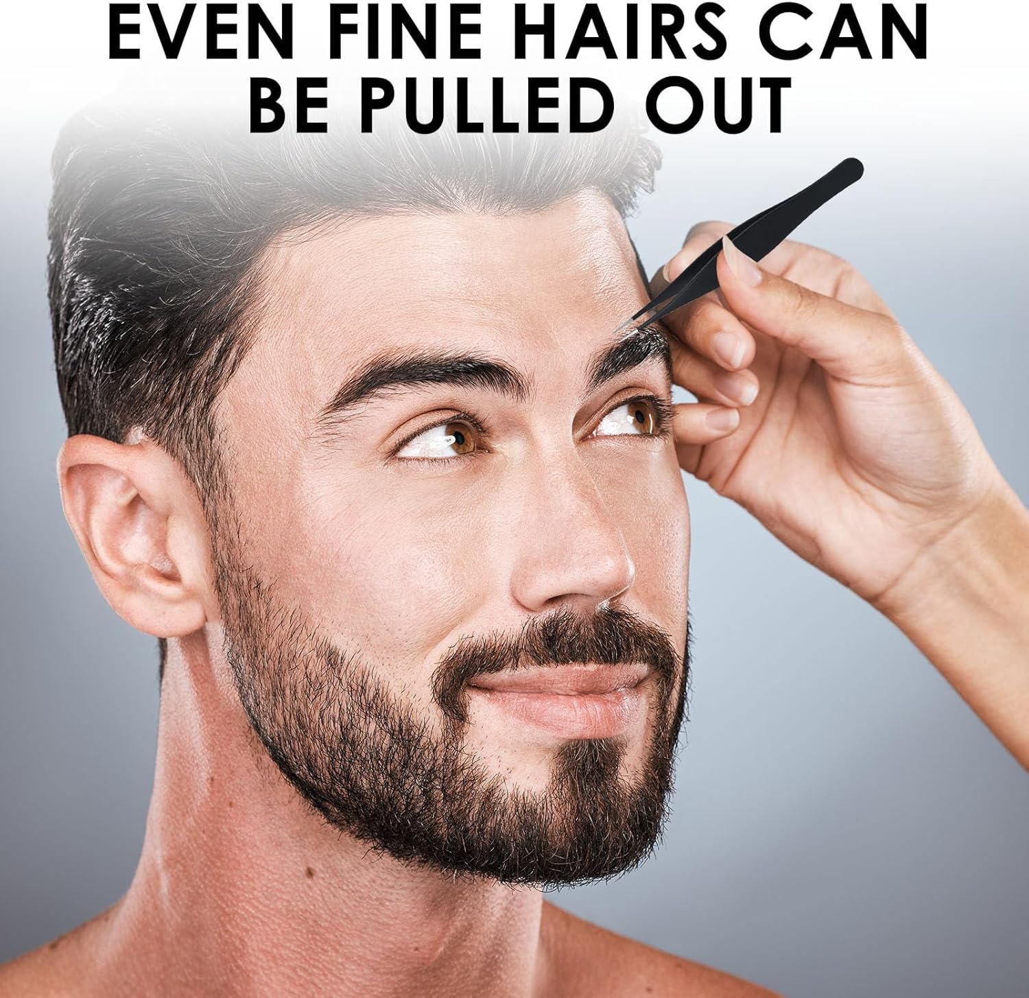 Ozgrove Fine Point Precision Tweezers, Needle Nose Tweezer for Nose Tip Eyebrows Lash Chin Hair Splinter Ticks Facial Ingrown Hair Removal Women and Men, Black 2 Pcs image number 5