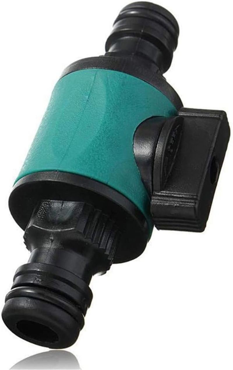 TF Quick-Release In-Line Shut-Off Valve for Garden Hose Pipe Shut-Off Garden Hose Water Pipe ABS Green Nonslip Valve image number 2