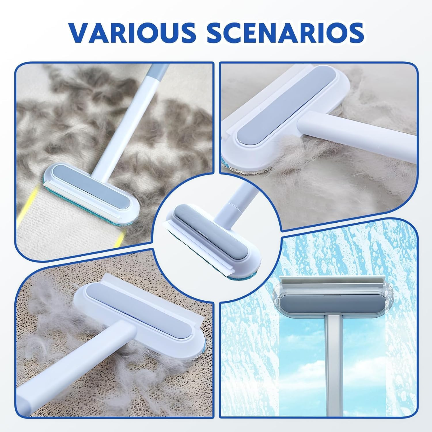 Generisch Pet Hair Remover, 3-In-1 Pet Hair Remover, Multifunctional Pet Hair Removal Brush, Reusable and Washable Cat Hair Remover, Cat Fur Brush image number 6