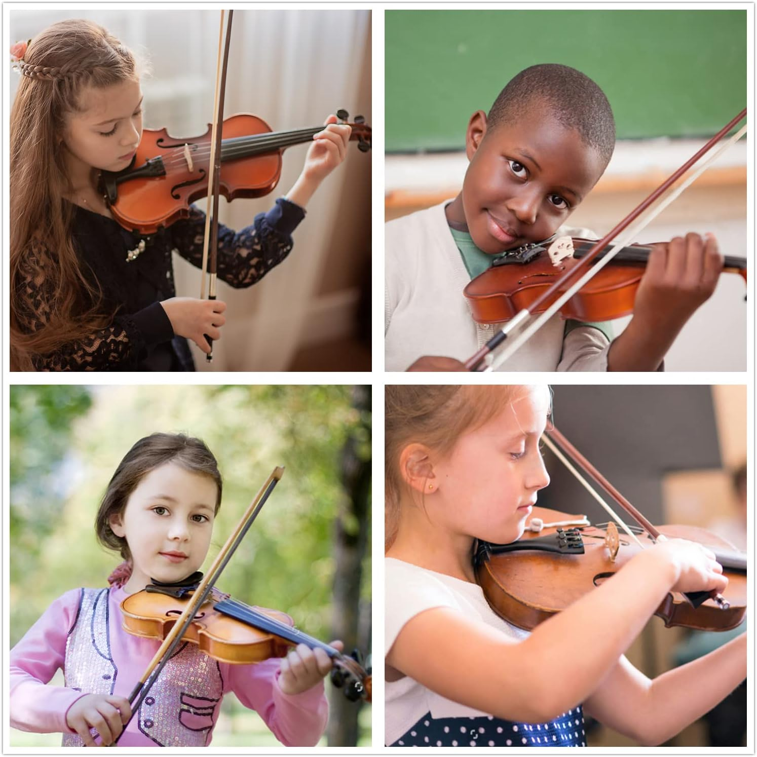 SUEWIO Violin Shoulder Rest for 1/2 Size, [Imitation Wood Grain] Violin Shoulder Rest with Comfortable Foam Pad & Height Adjustable Feet - Classic 3/4-4/4 image number 5