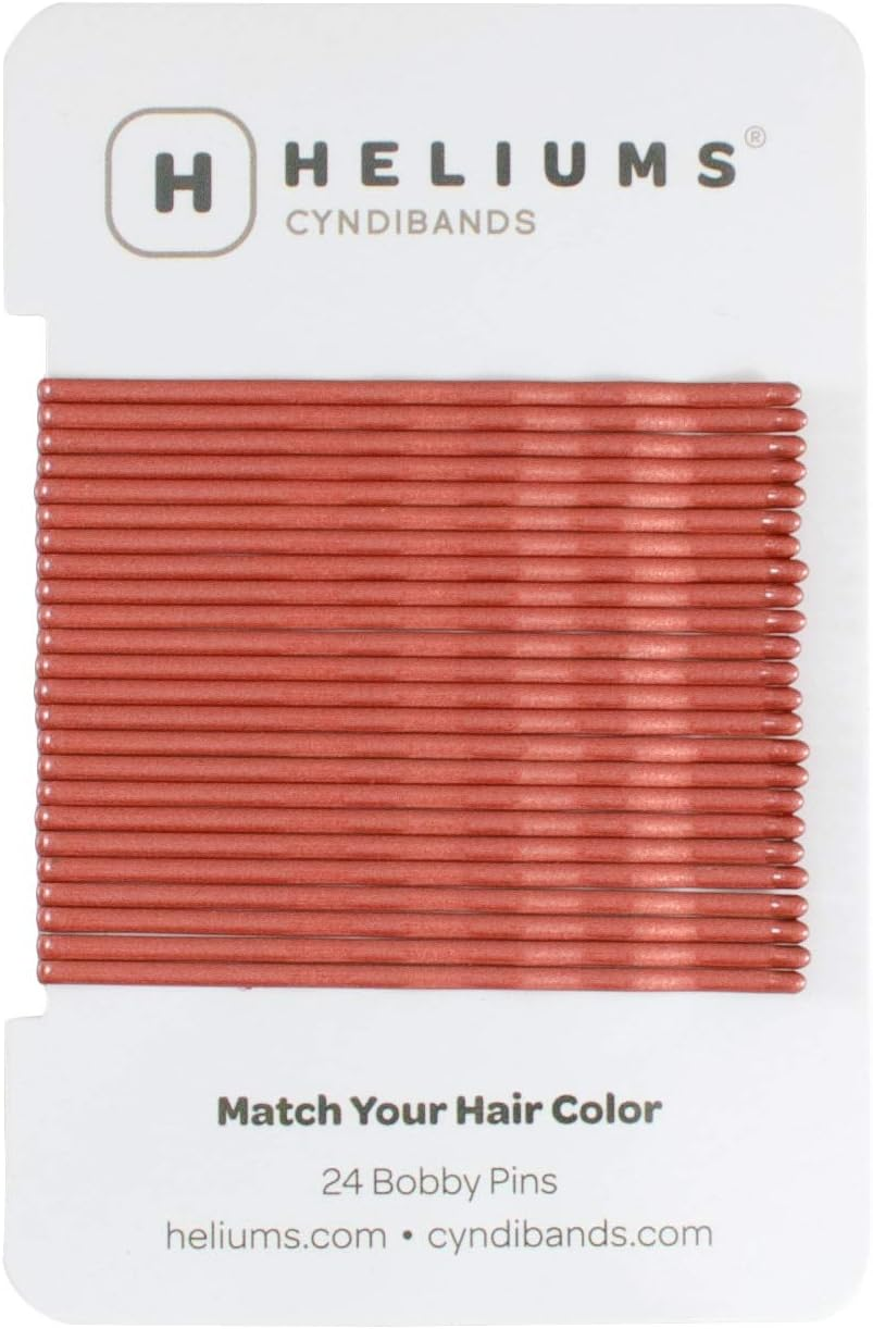 Heliums Large Bobby Pins - Silver Gray - 2.5 Inch Extra Long Wavy Hair Pins - 24 Pack