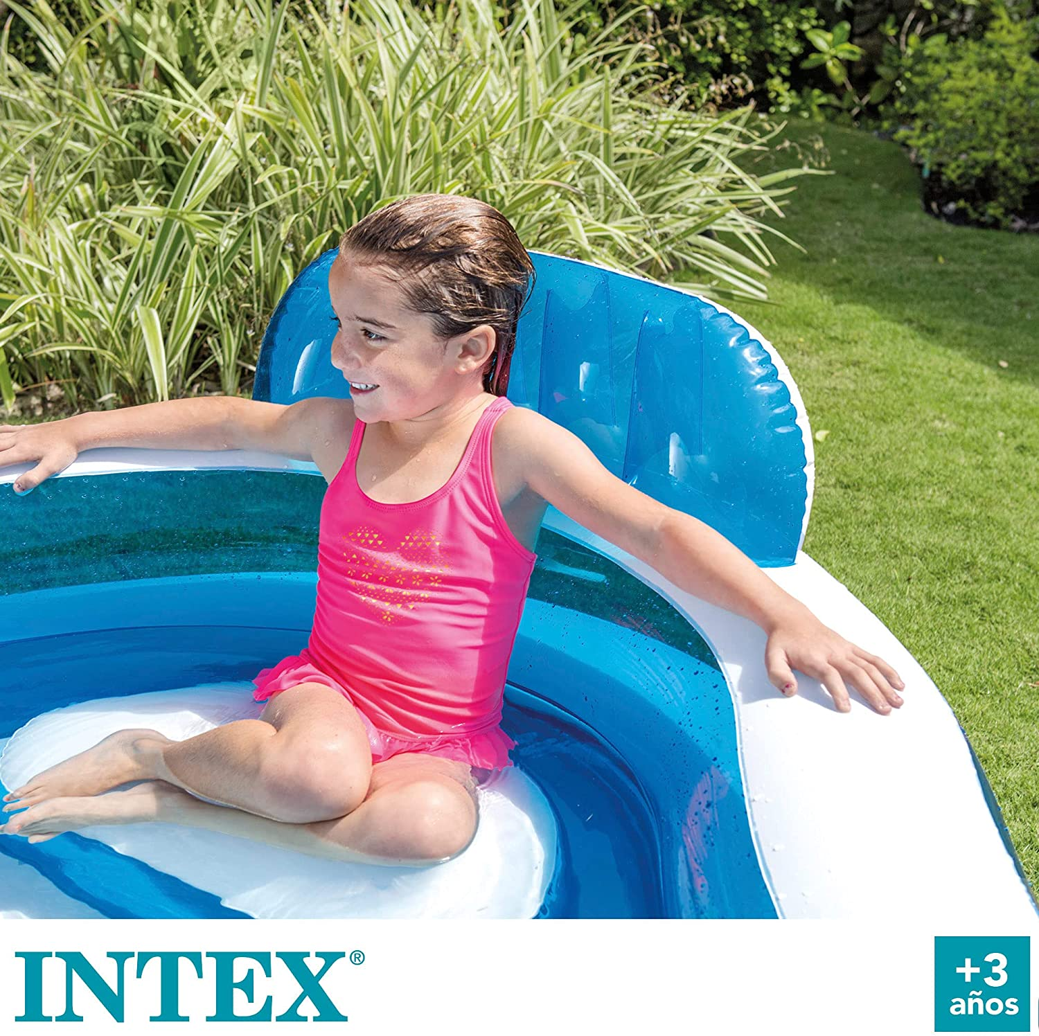 INTEX 56475NP - Swim Center Family Lounge Pool, Ages 3+, Size 2.29Mx2.29Mx66Cm image number 6