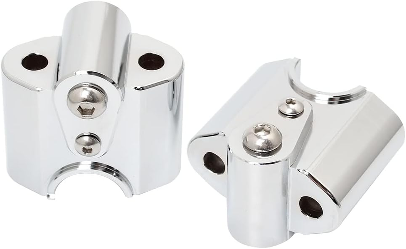 Handlebar Clamp Handlebar Bar Risers for for R18 2020 21 22 Motorcycle Accessories Chrome Handlebar Riser Bar Mount Clamp Mounting Lift Move Adapters Part image number 3