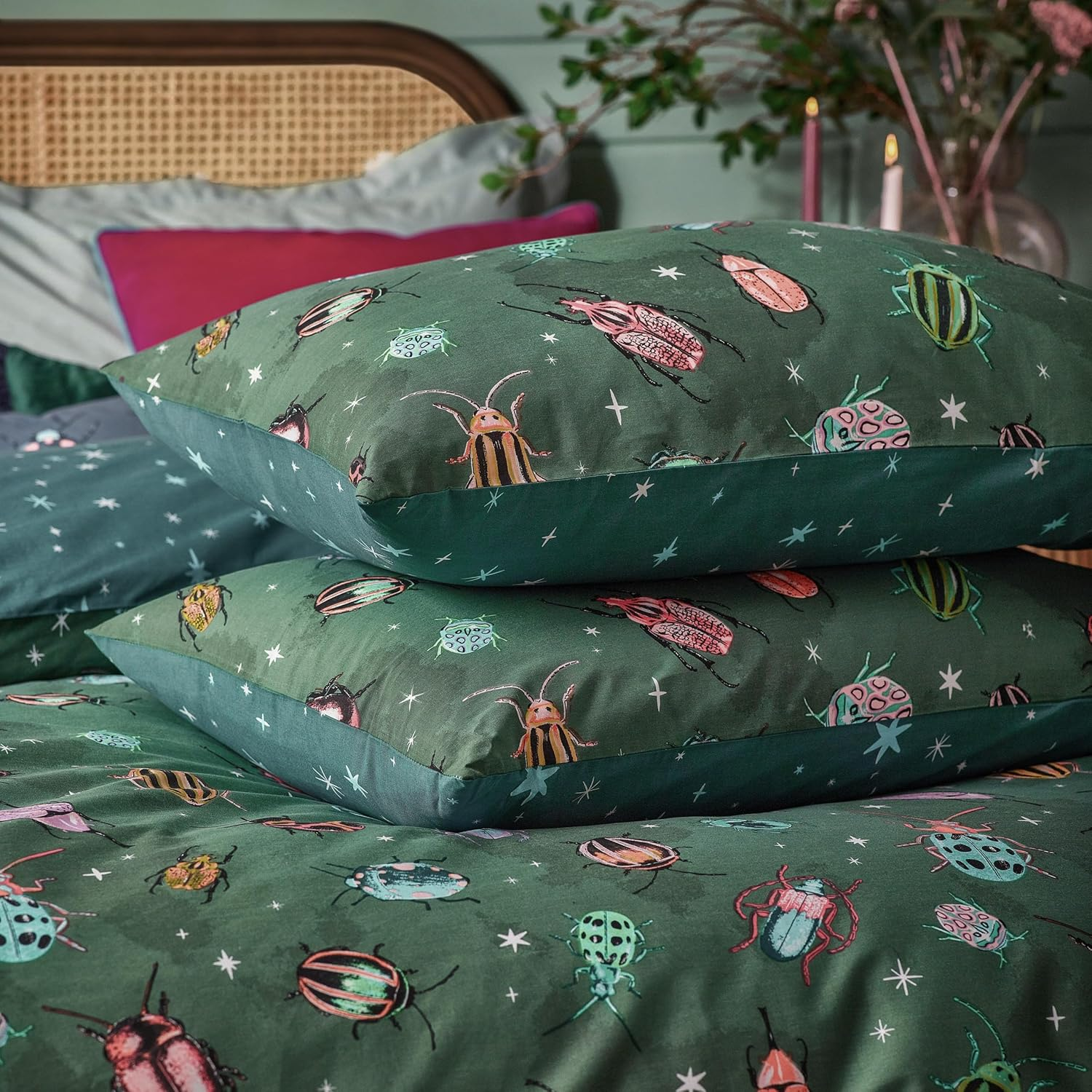 Furn. Beetalis Insect Bedding Set - Multi-Colour - Double image number 1