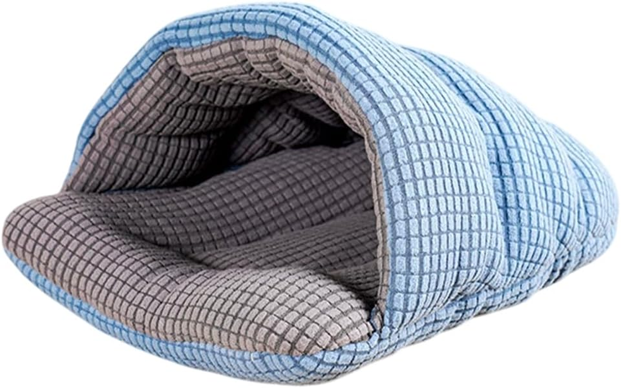 AIMALL Semi-Enclosed Pet Sleeping Bag Bed 12.6"X11.81"X6.3" Soft Polar Fleece Kennel Nest for Guinea Pig Rabbit Kitten Small Animals Indoor Use
