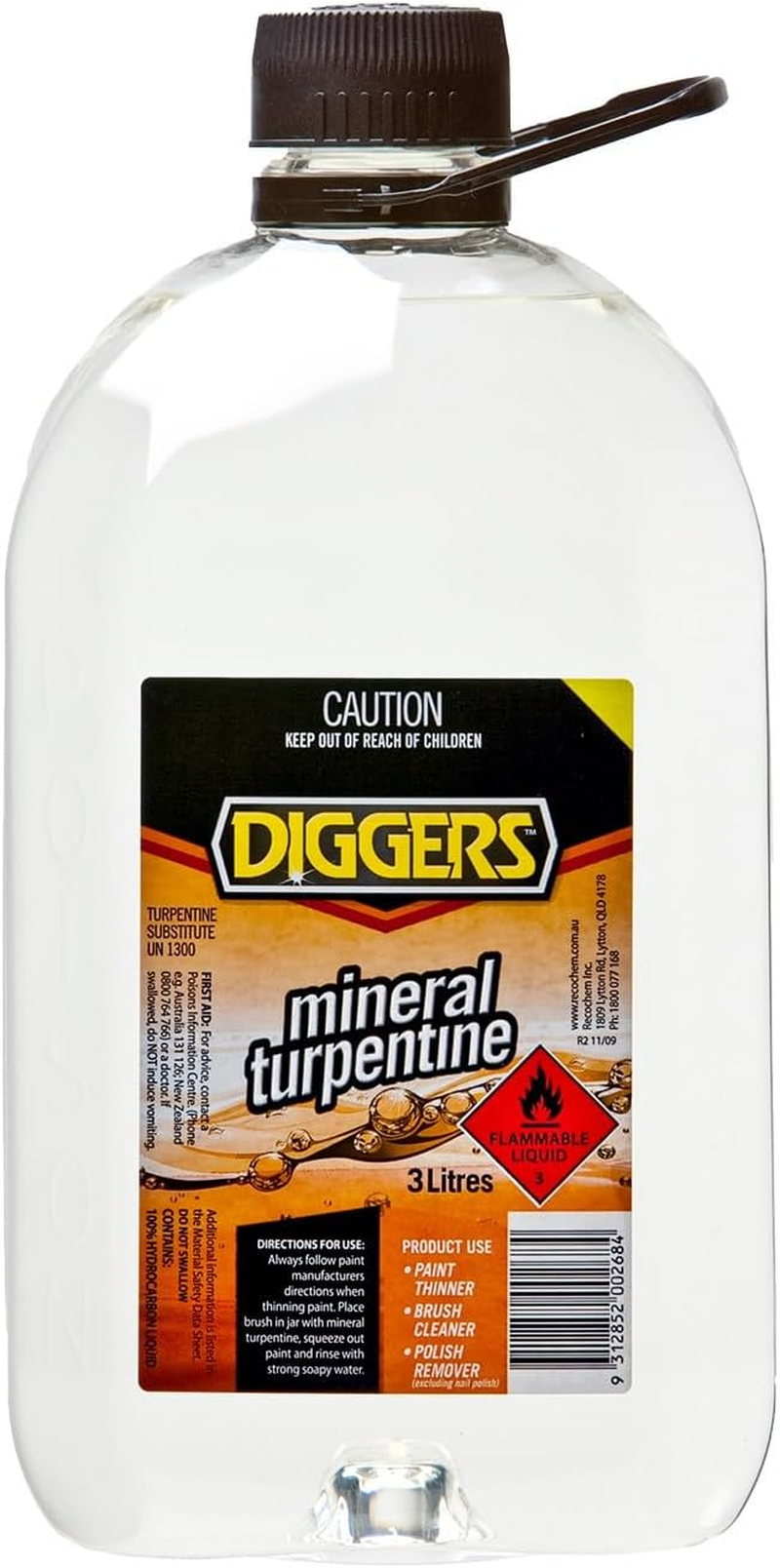 Diggers Mineral Turpentine 3 Litre