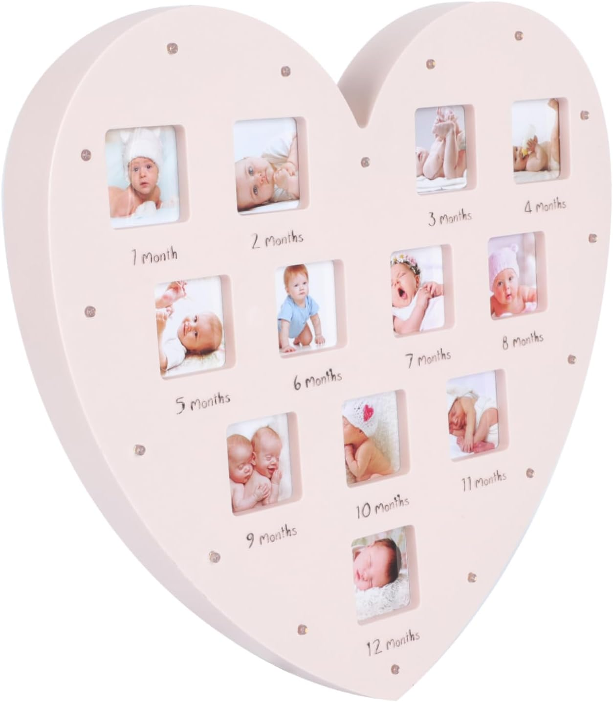 Growth Record Photo Frame for First Year Shape Design Keepsake for Year Old Boy image number 1