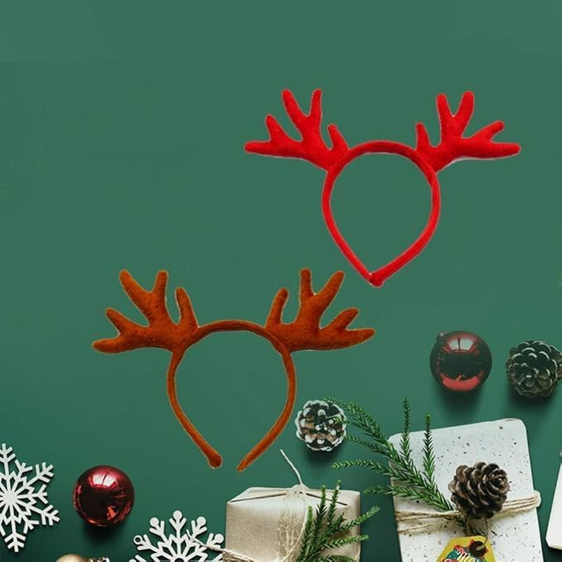 2Pcs Halloween Christmas Party Headbands Cute Reindeer Antlers Hairbands Hair Hoops Headpiece for Man Woman image number 6
