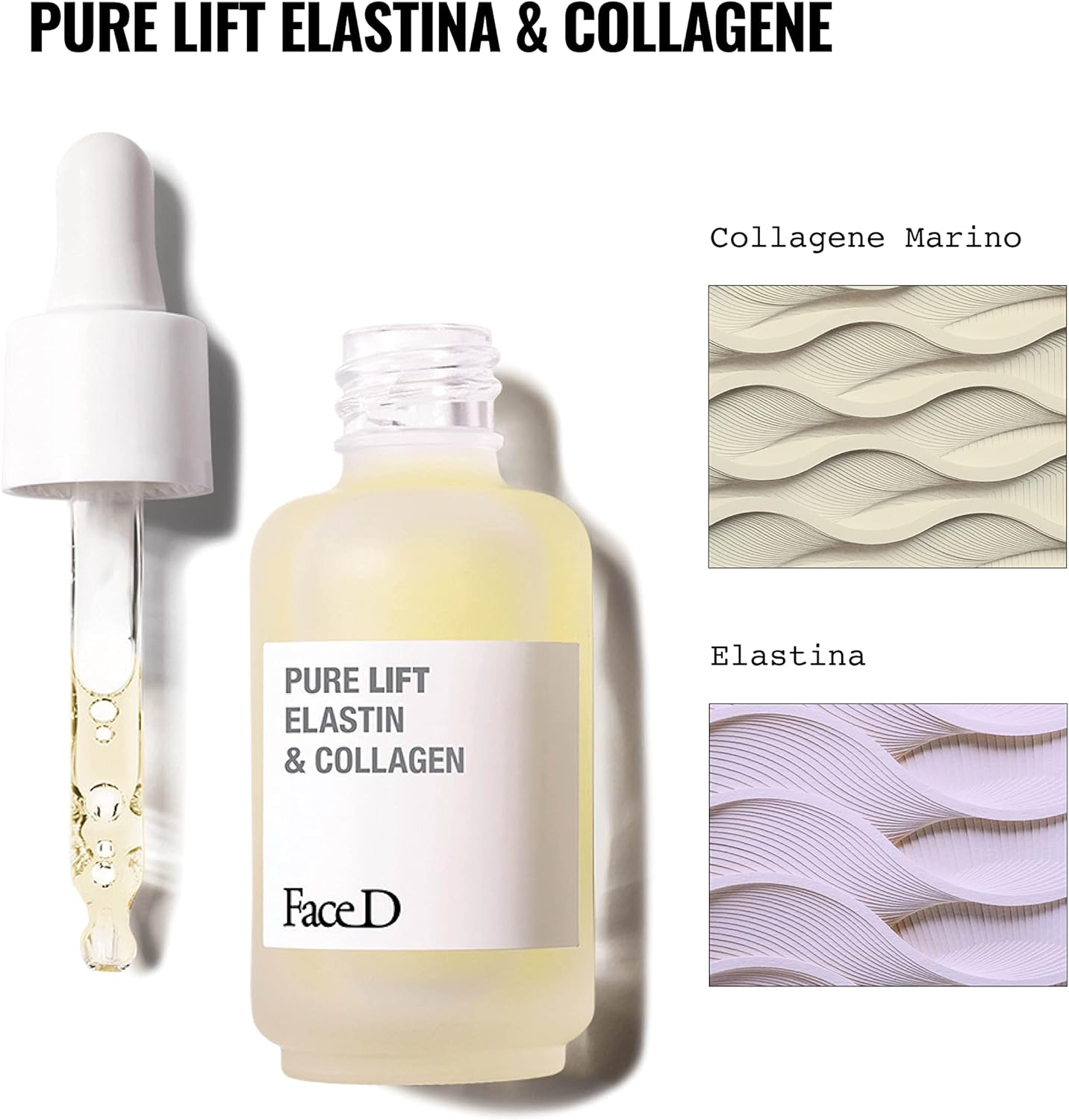 Face D Pure Lift Active Serum with Elastin and Collagen 30Ml image number 4