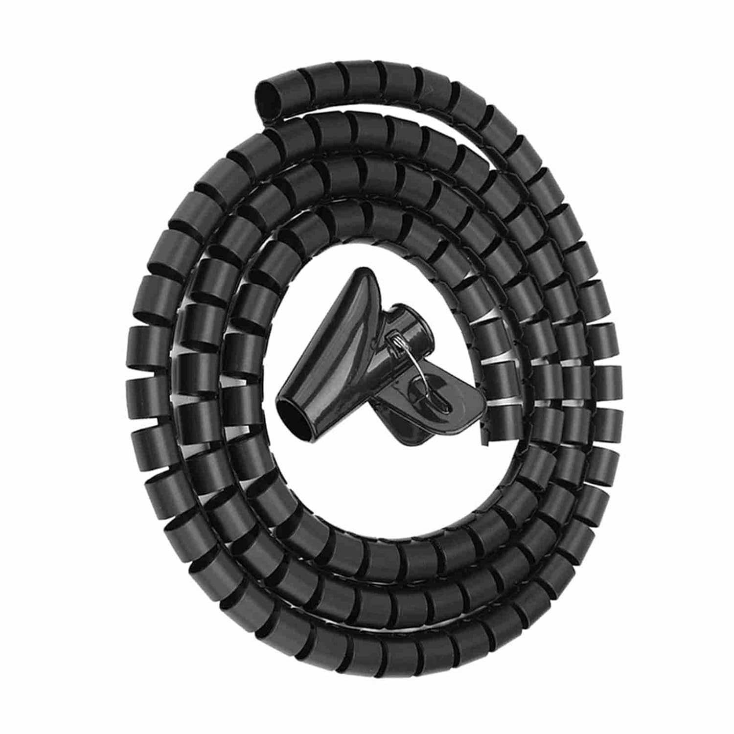 Spiral Tube Wrap, Reusable Flexible Spiral Tube Cable Organizer Wire Wrap Cord Protector Wire Storage (1.5M*16Mm) image number 3