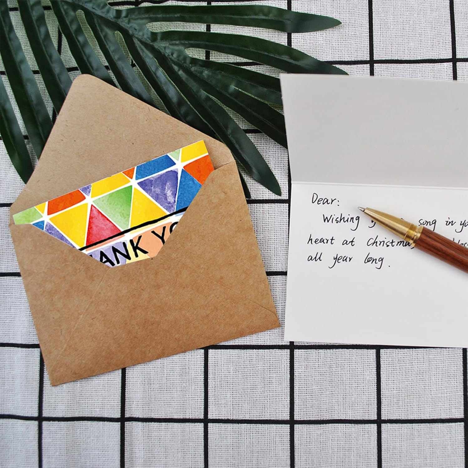 SYTHAK 16PCS Thanks You Cards,With Envelopes and Sticker,Each Greeting Cards Includes 8 Watercolor Designs Blank inside Appreciation Card for Teacher Kids Thanksgiving Christmas.4.1 X 3 In image number 1