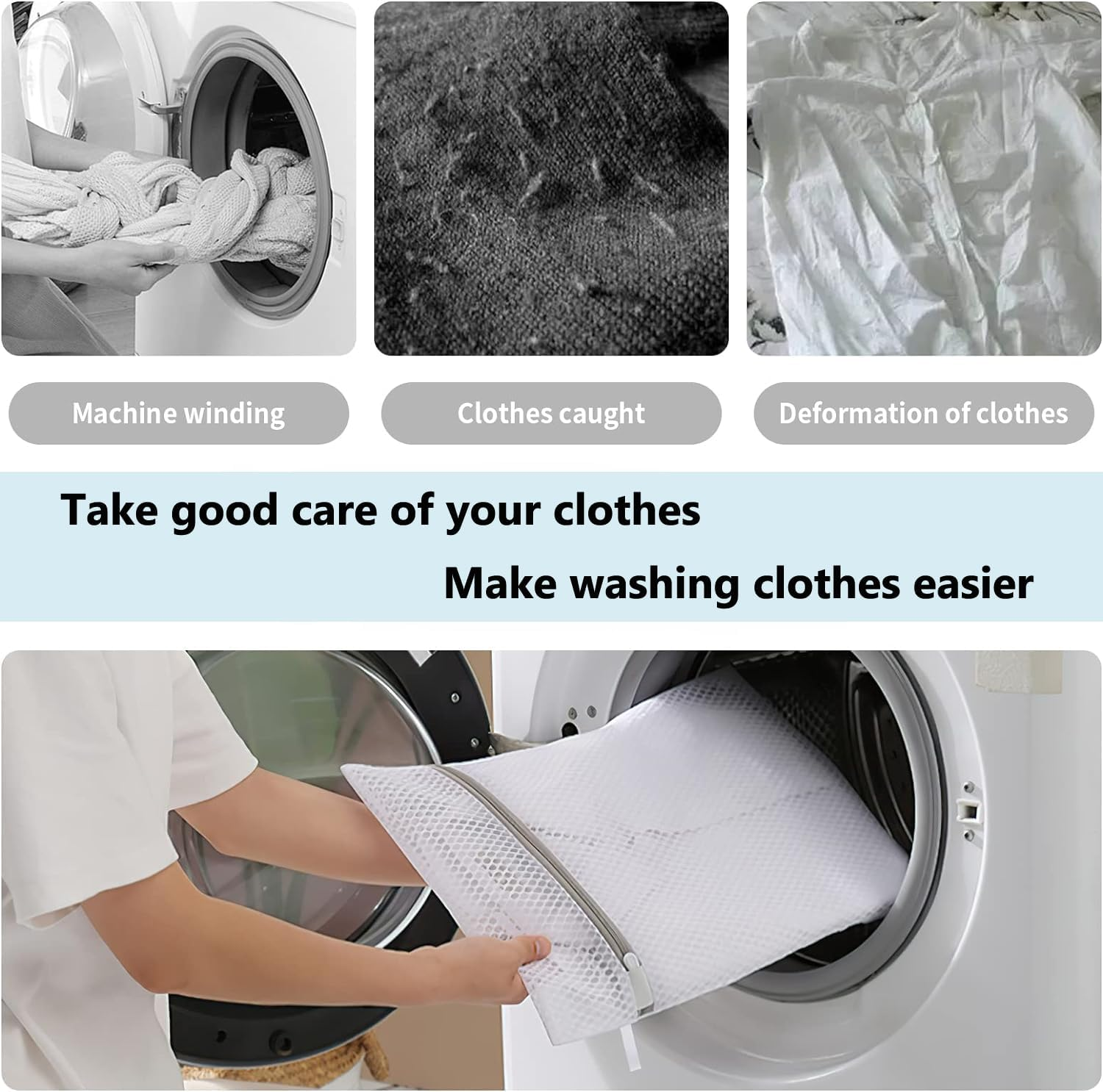 Aieve 3 PCS Honeycomb Mesh Laundry Bags, 12 X 16 Inch Durable Washing Bag for Smalls, Clothing, Footgear, Travel Storage Organize Bag (3 Medium)