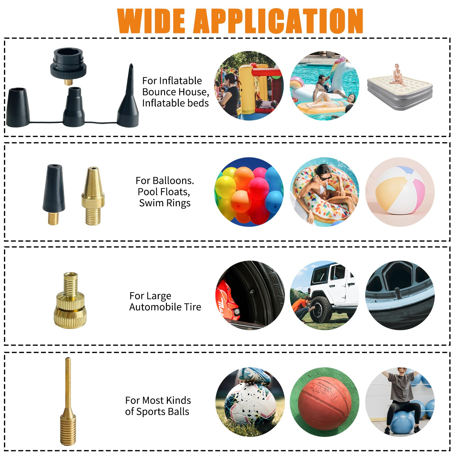 Heavy Duty Air Compressor Accessories Kit, 220PSI Rubber Hose Tire Inflator Gauge with Air Hose Fittings, 1/4" NPT Air Tool Kit with Air Dust Blowing Tool image number 3