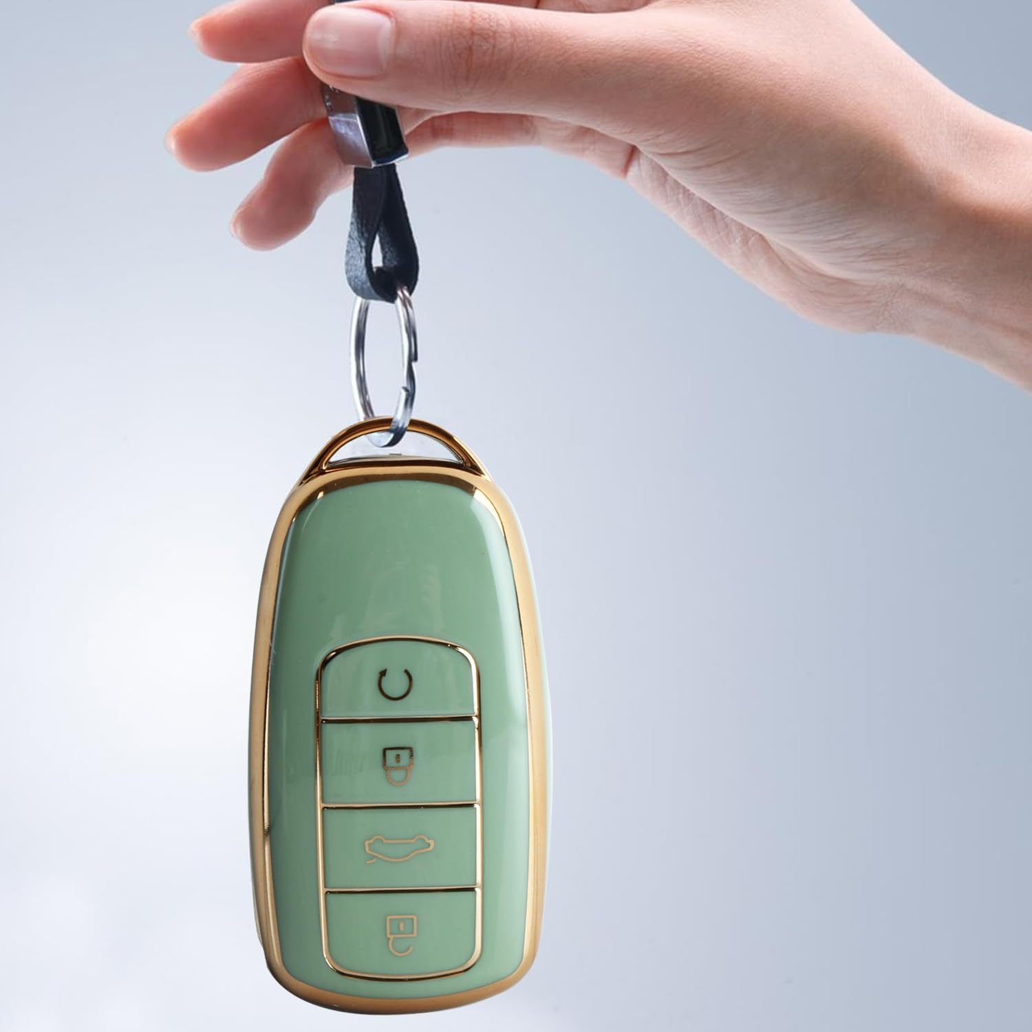 Durable Car Smart Key Fob Case Cover, Premium TPU Protective Case Compatible Chery Omoda 5 Tiggo 8 Pro Universal Car Accessories Key Protection Shell for Chery Automobile (Green) image number 5