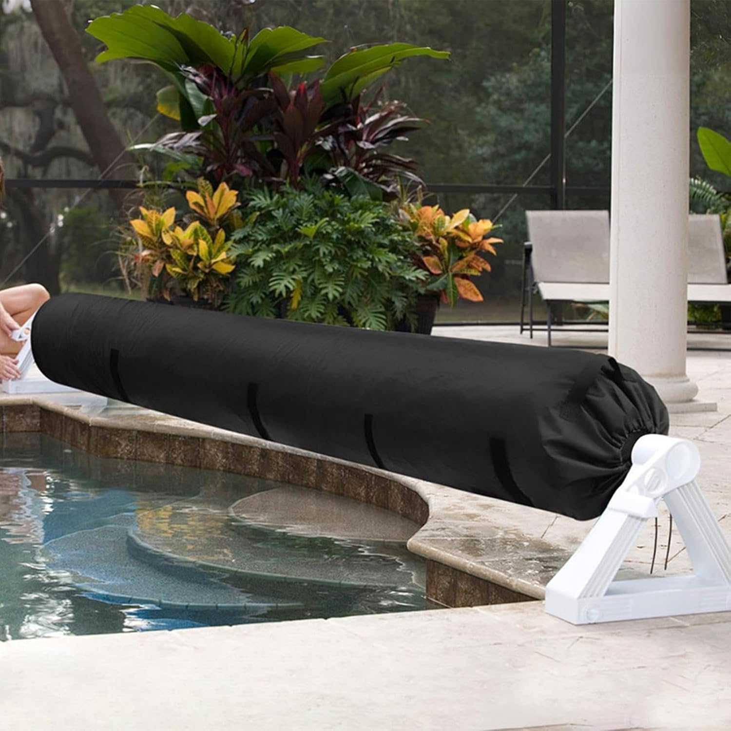 Swimming Pool Solar Roll Cover, Winter Cover, Waterproof Solar Cover, Pool Solar Blanket, Reel Cover, , Easy to Clean for Pool Accessories (16 FT: 490 Cm) - 16Ft:490Cm image number 5