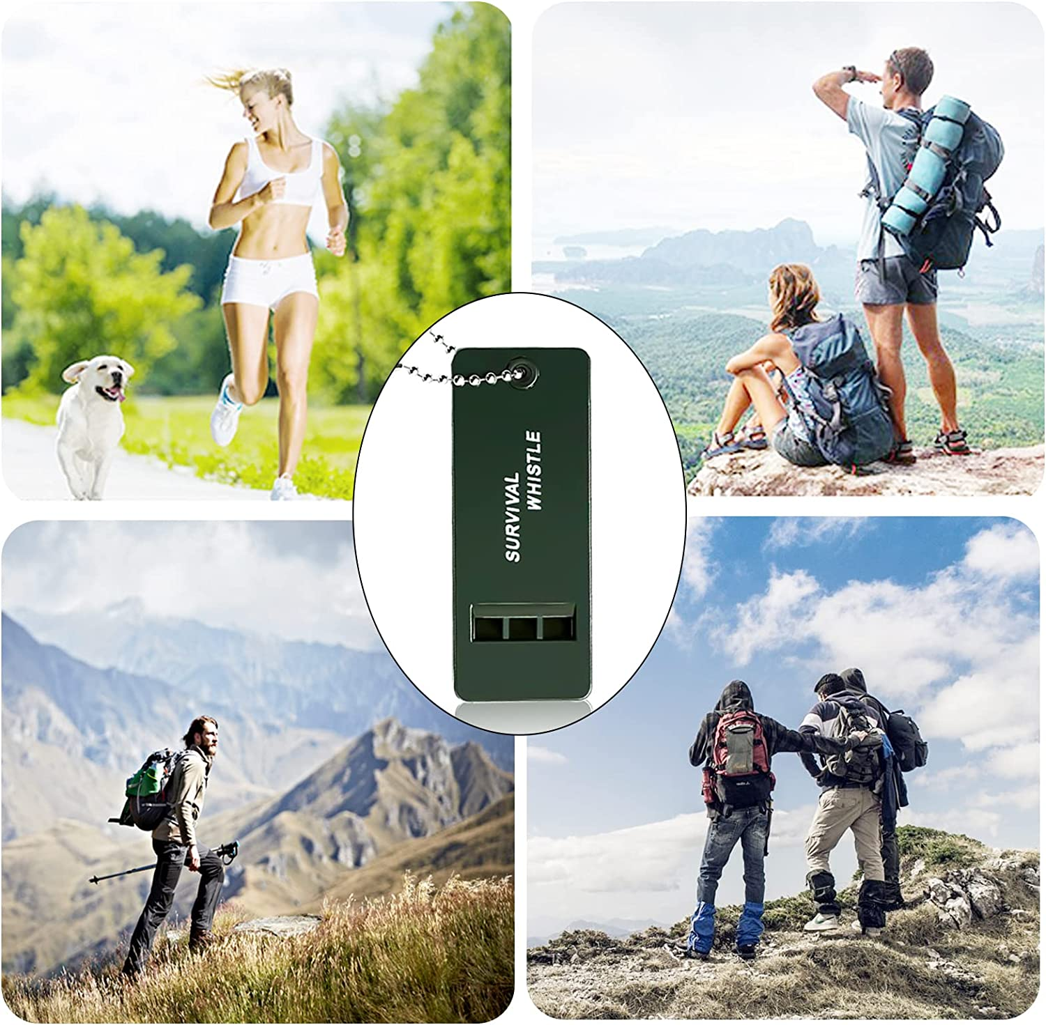 Zosylala Whistle,Multiple Frequencies Whistle,Loud Volume,Survival Whistle for Outdoor Safety,Hiking,Camping and Pet Training-2Packs image number 2