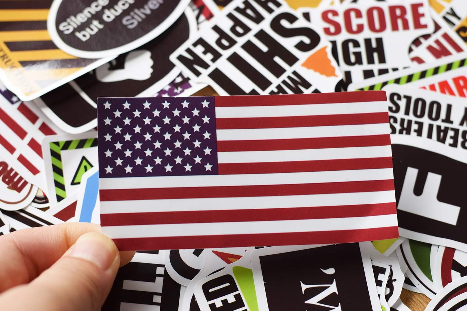 Funny Stickers for Adults - 100PCS Hard Hat Stickers for Tool Box, Welding Helmet, Construction, Electrician, Mechanic - Waterproof Vinyl Stickers for Blue Collar Men