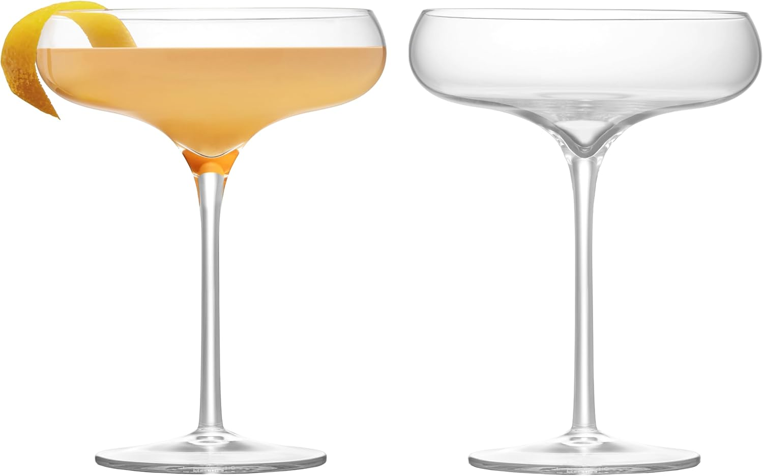 Anton Studio Designs Juno Handcrafted Contemporary Champagne Flutes, 250 Ml, Clear, Set of 2, Perfect for Weddings image number 2