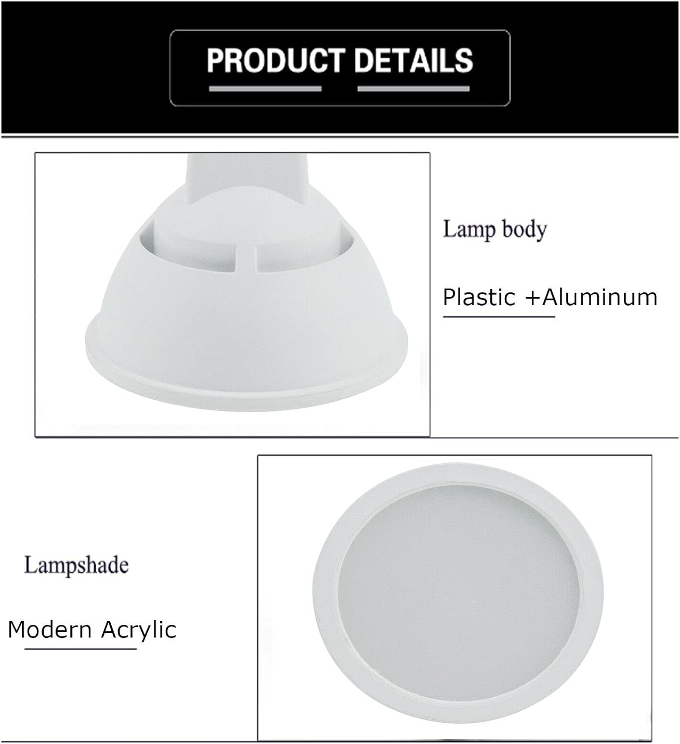 180 Degree Wide Beam Dimmable LED Spotlight Acrylic+Aluminum 10W GU10 MR16 220V&mdash;240V Bedroom Desk Lamp Bulb White Spotlight (6Pcs) - Cool White image number 4