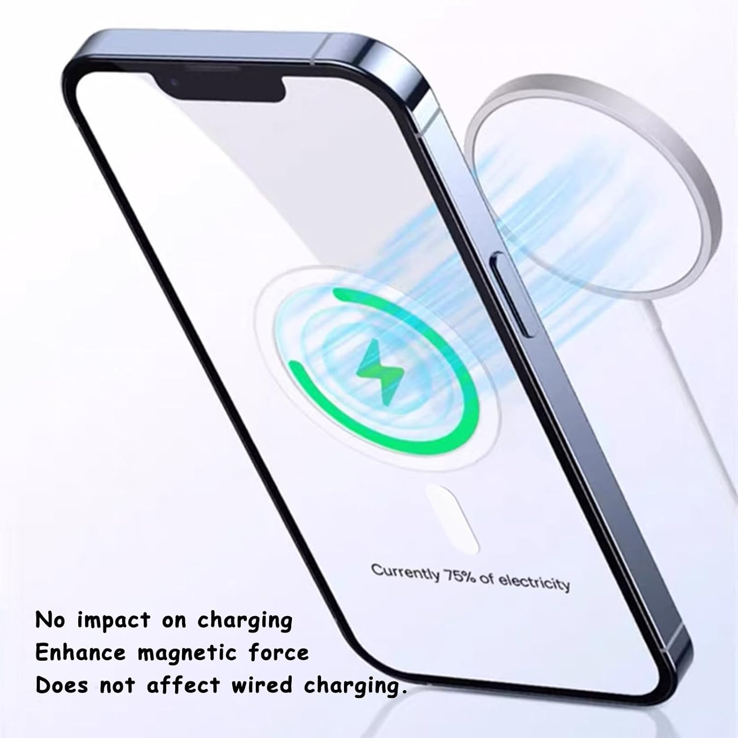 JANGJANG 6 Colors Universal Magnetic Adapter Ring, Compatible with Magsafe Accessories, Wireless Charging, Compatible with Iphone 16/15/14/13/12/11 (Mini, Pro, Max) and Samsung Galaxy S22/S21 FE Ultra