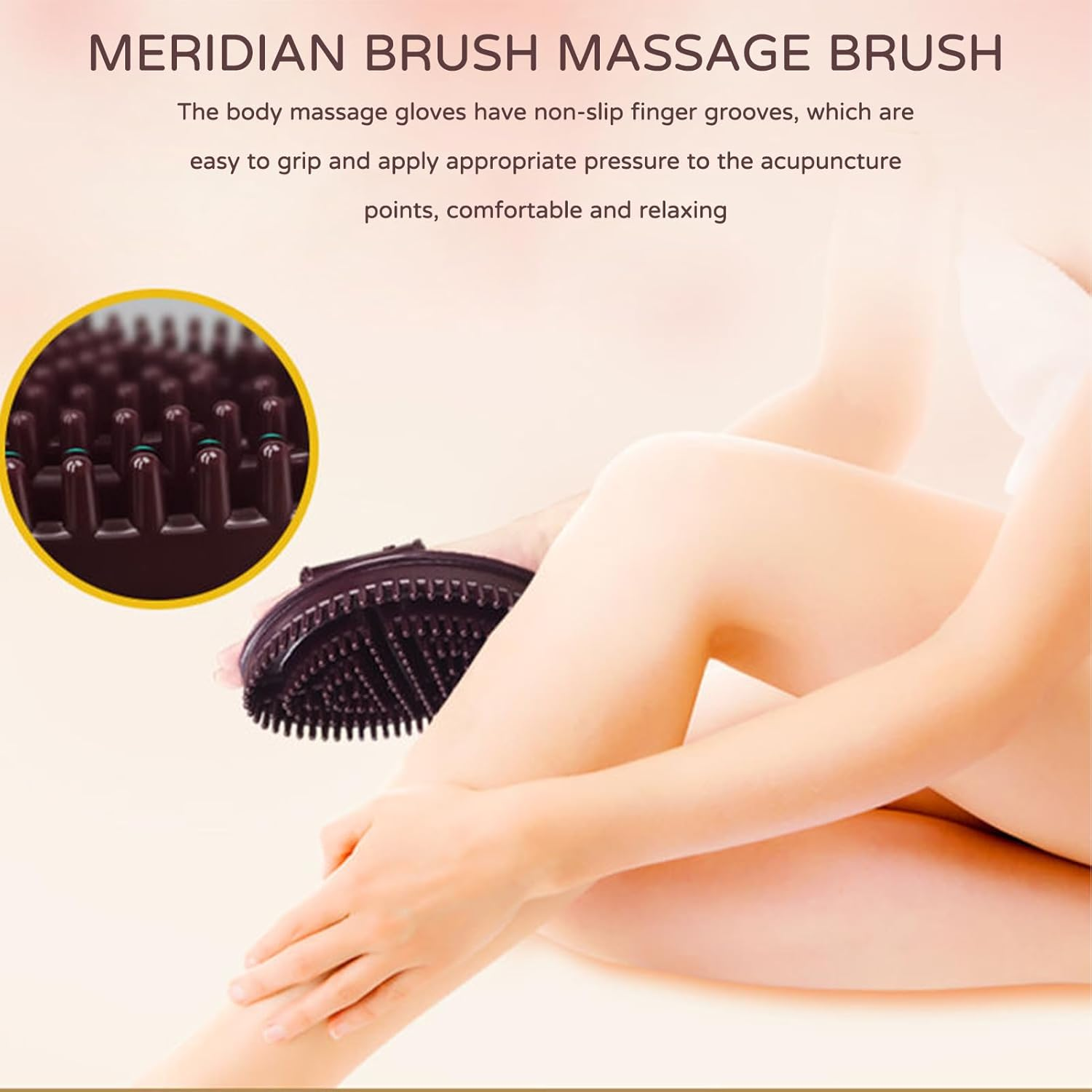 2 PCS Meridian Brush Massage Brush,Meridian Brush Body,Brush for Belly Body Brush, for Scalp Full Body Relaxation Massage Gentle Exfoliation, Moisturizing image number 3