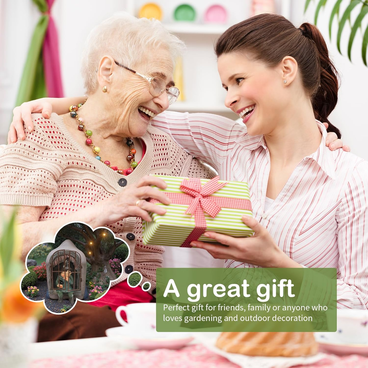 Elf Out the Window Yard Decorations Outdoor Tree Faces, 14.5Cm Tree Hugger Whimsical Yard Decor, Elf, Fairy, Gnome Garden Decorations, Fun Garden Art (BIUE)