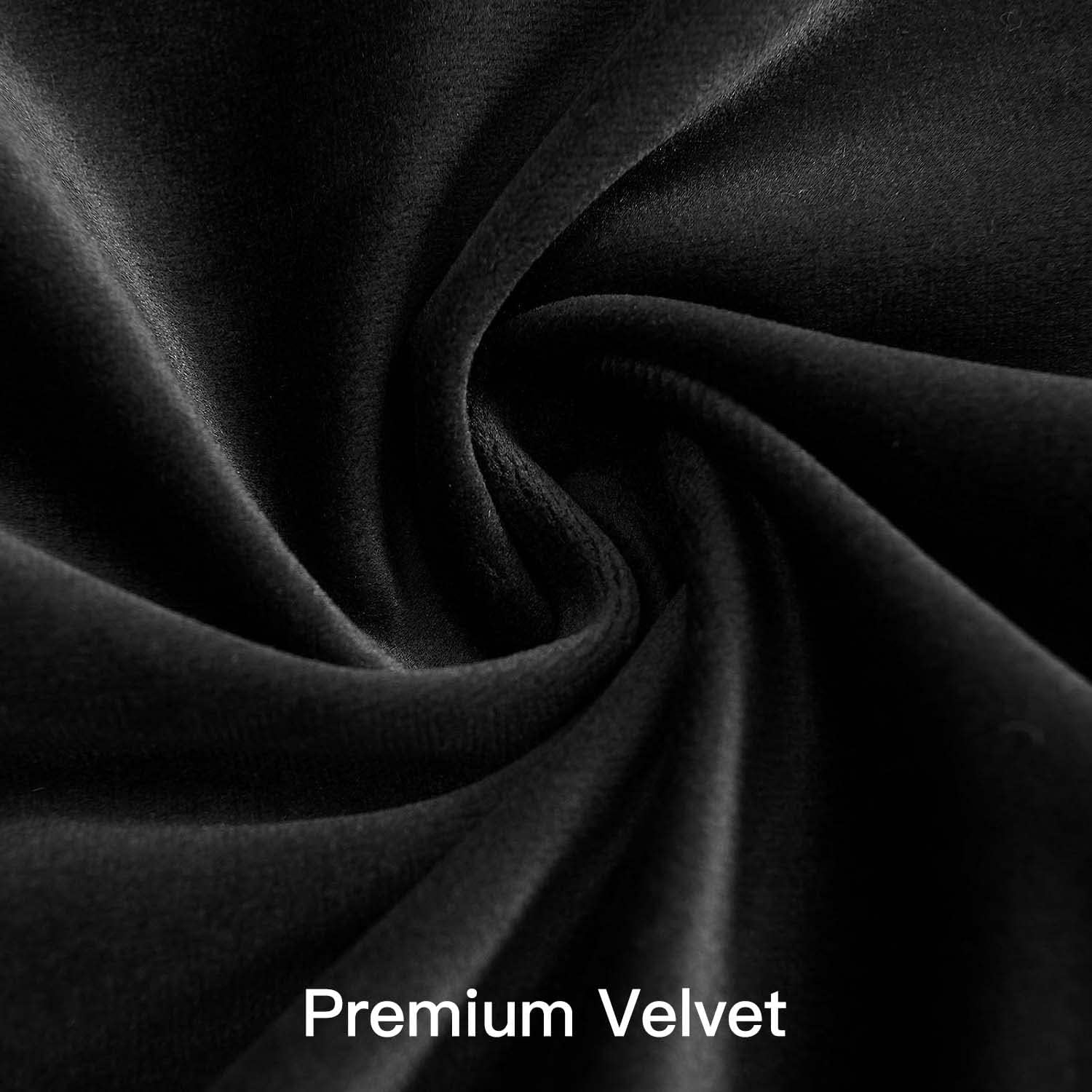 Cyuripu Pack of 2 Velvet Black Throw Pillow Covers 24 X 24 Inch Decorative Soft Cozy Square Cushion Covers for Sofa Couch Bed Home Decor 60 X 60 Cm image number 4