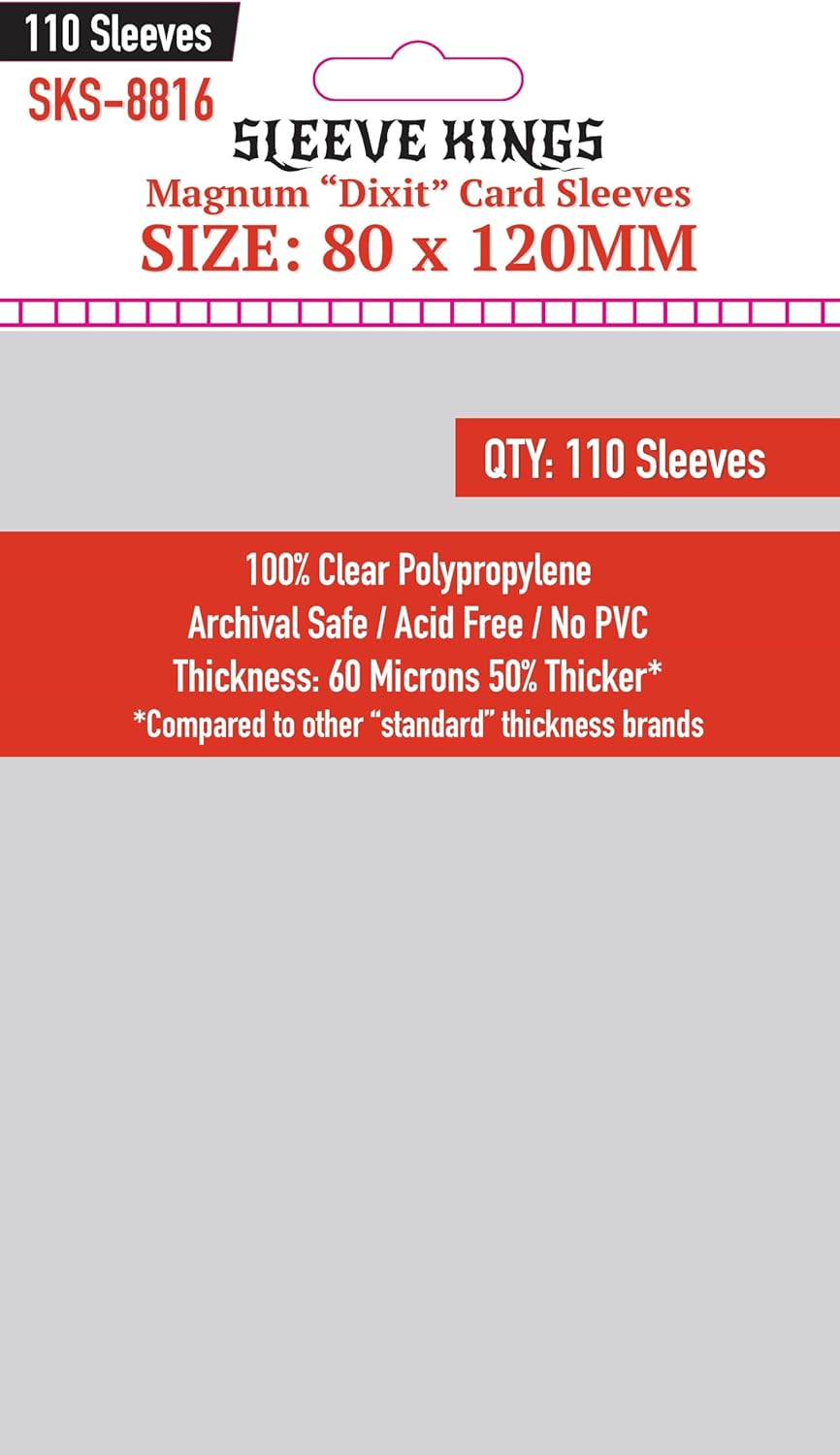 Sleeve Kings 67716 Board Game Sleeves Magnum 'Dixit' (80Mm X 120Mm) (110 Sleeves per Pack) Card Sleeves image number 1