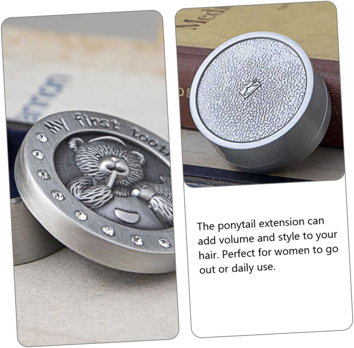 2Pcs Tooth Box for Boys and Girls Keepsake Organizer Metal Tooth Saver Birth Certificate Holder for Nursery Storage Organization image number 5