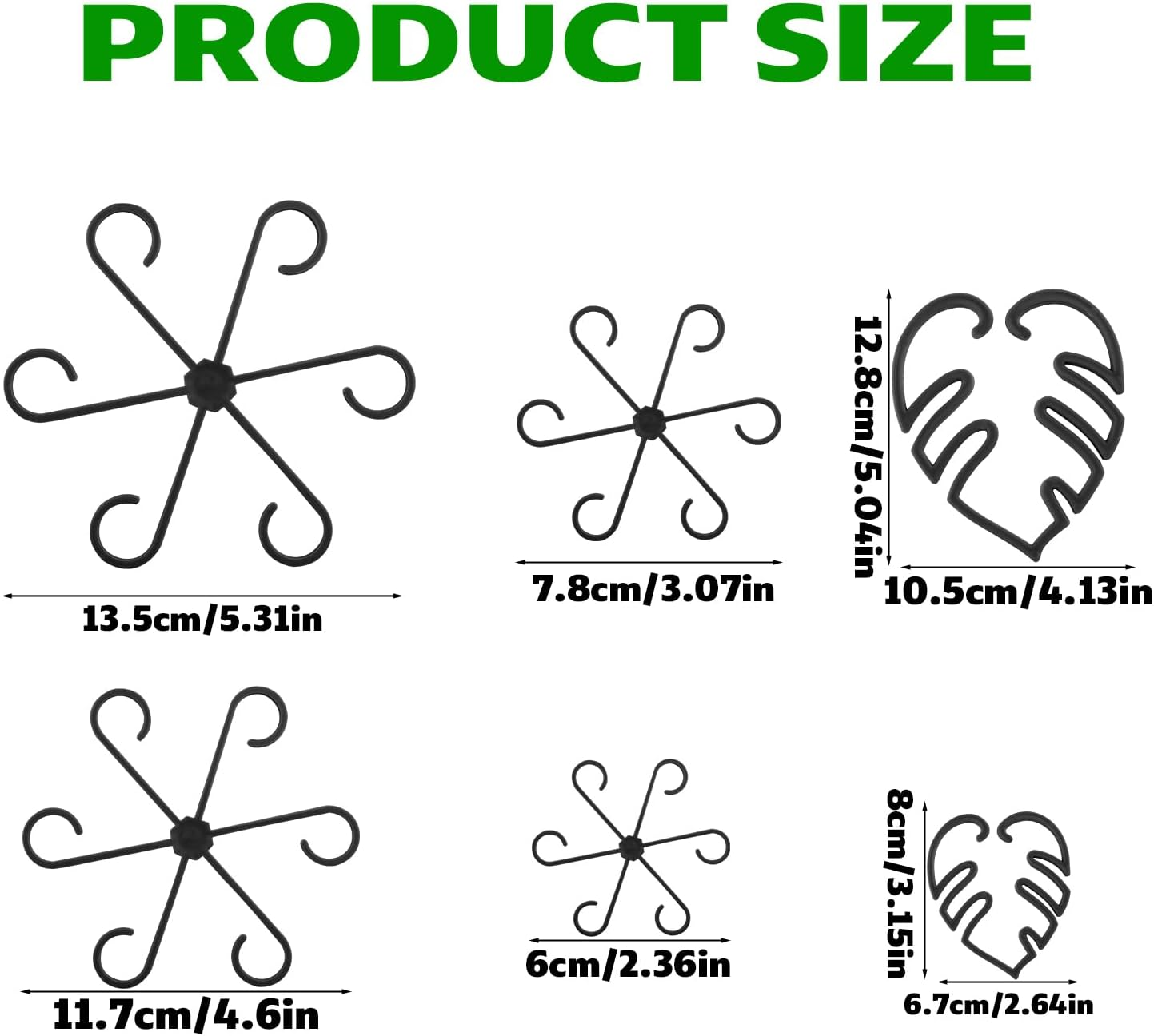 6Pcs Plant Stem Supports, Reusable Monstera Plant Stakes Sturdy Leaf Buddy Support Green Plants Propagation Holder Climbing Houseplant Trellis for Indoor Plants Healthy Growth Rack (Black) image number 5