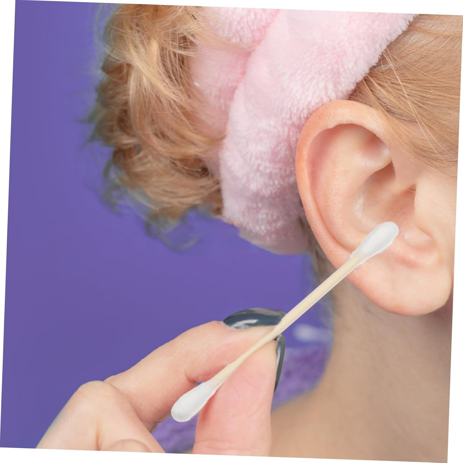 TIDTALEO 100 Pcs Dual-Head Cotton Ear Swabs Bamboo Handles, Disposable Multifunctional Cotton Swabs for Makeup, Ear Cleaning, and Detail Surface Cleaning, Suitable for Babies and Electronics