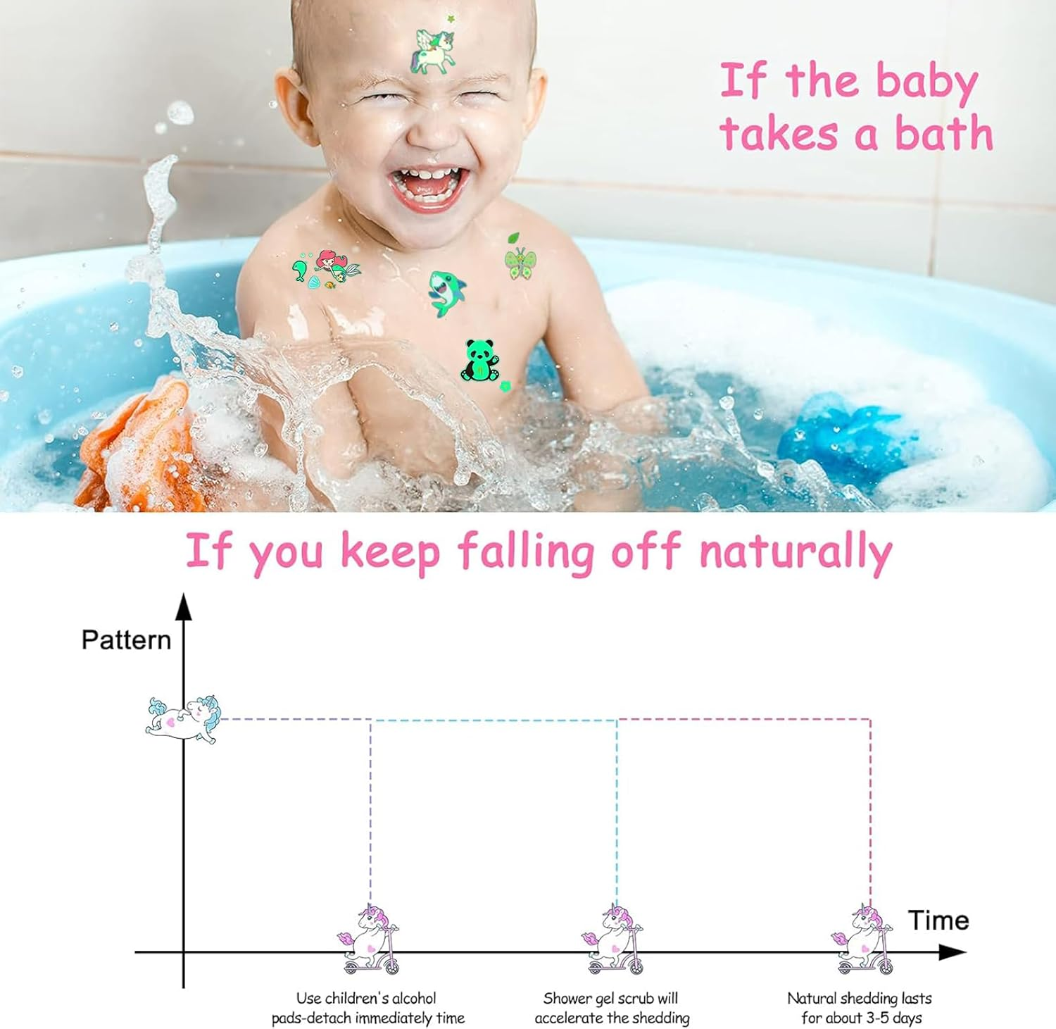 Luminous Butterfly Temporary Tattoos for Kids, 10 Sheets Glow in the Dark Butterfly Stickers Party Favors Decorations for Kids Girls - Butterfly image number 3