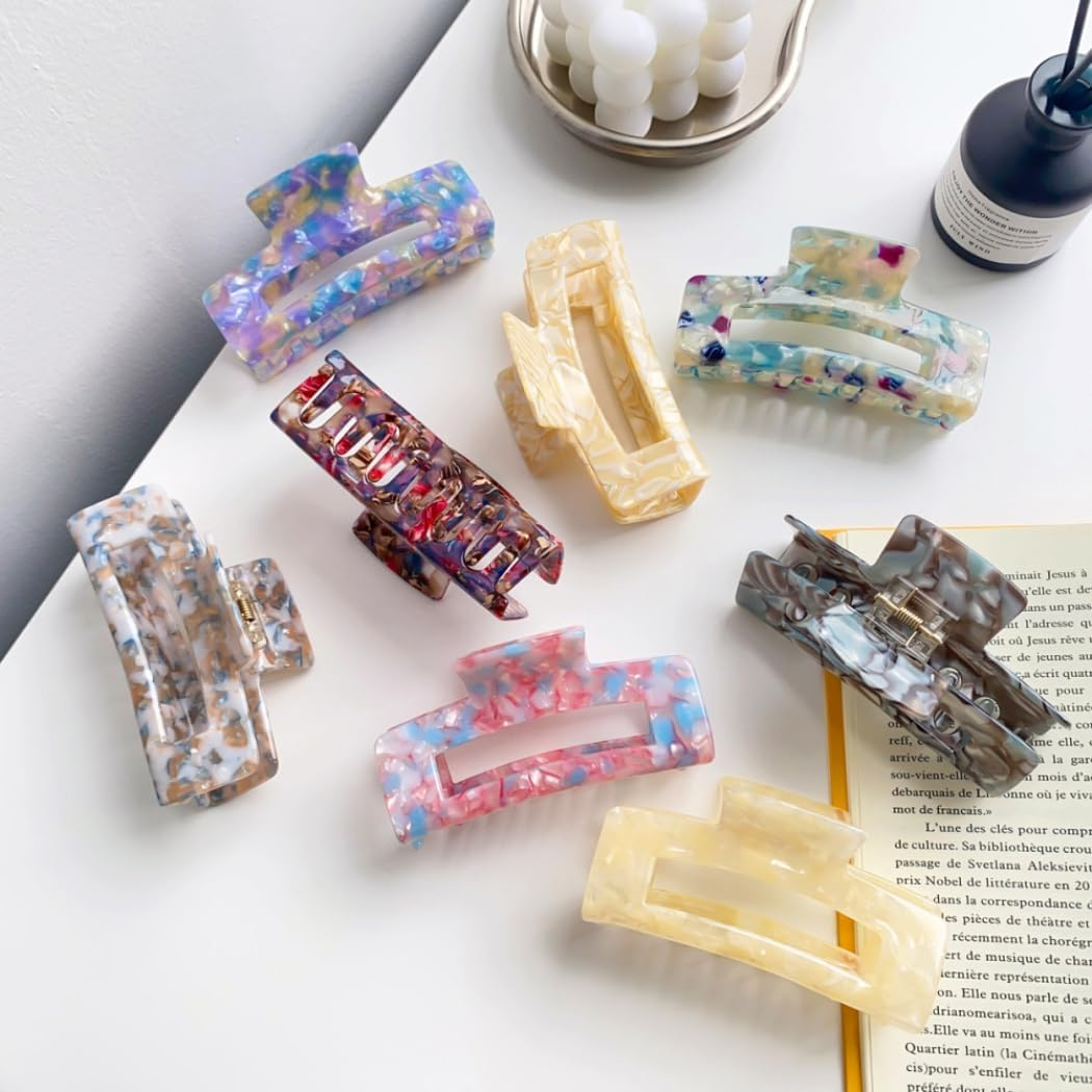 Wambere 1 X Women'S Hair Clips, Large Acetate Hair Claw Clip, Hair Clips for Thick Hair, Non-Slip Hair, Jaw Clips, Headwear, Hair Accessories, Hair Styling Accessories for Women, Girls, Beige image number 2