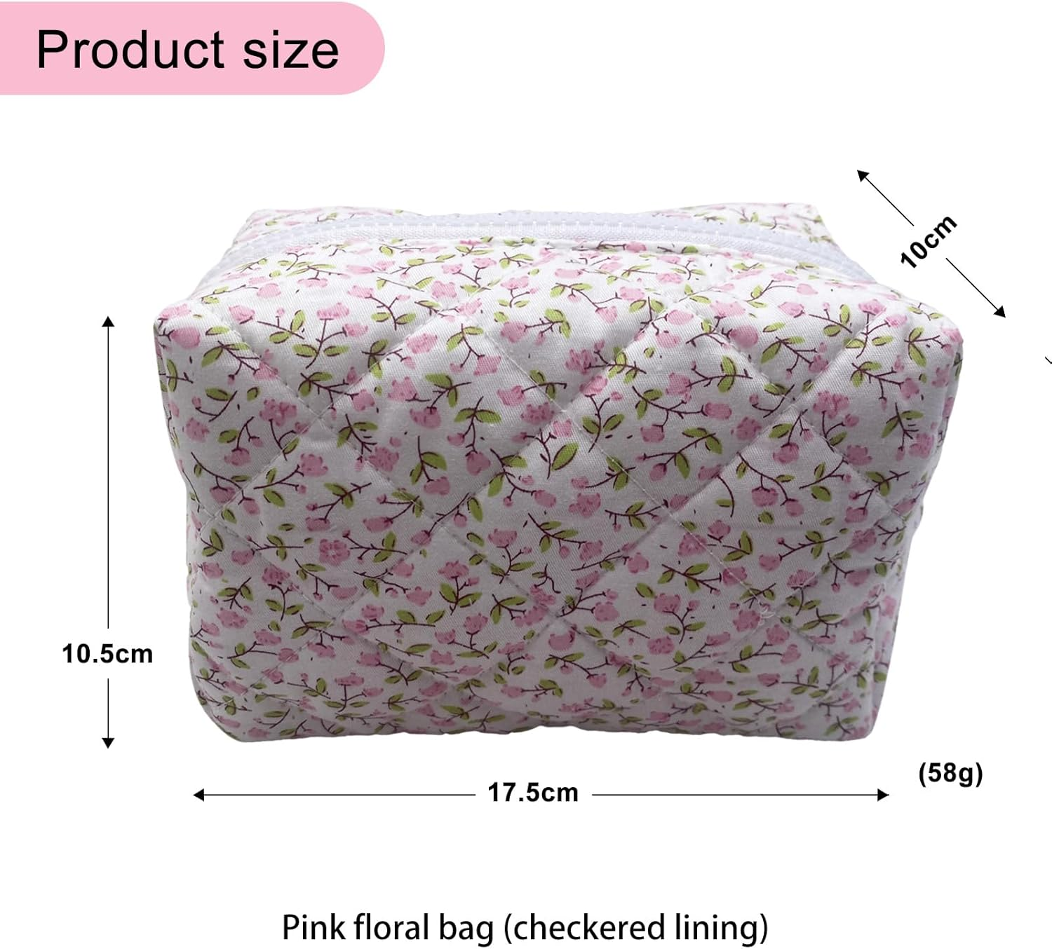 Aikeis Cosmetic Bag Suitable for Women Girls Cosmetic Bag image number 3