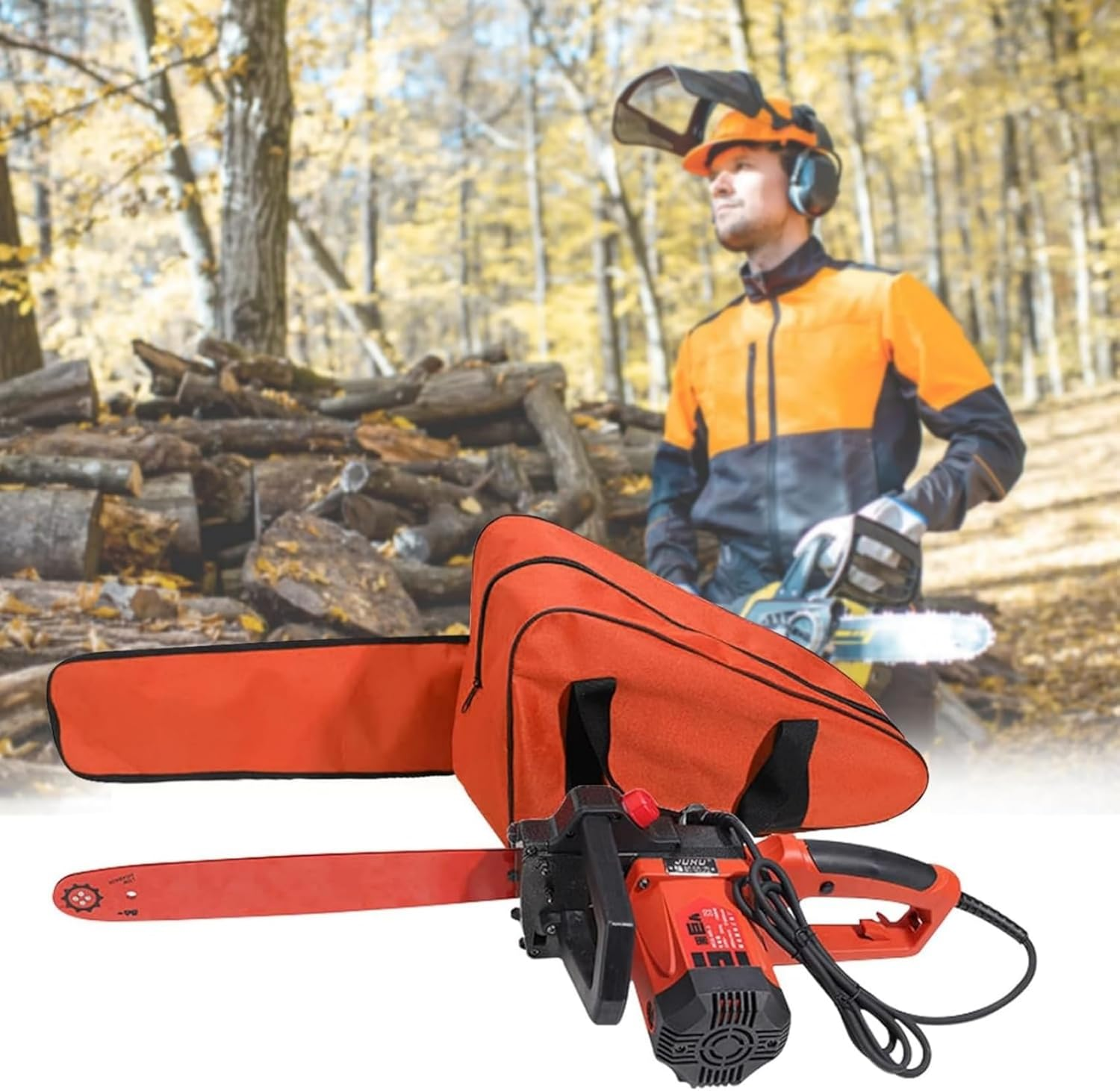 SNOKAY Chainsaw Carrying Case, Heavy Duty Waterproof Chainsaw Bag with Handle and Sticky Strip, Water Resistant Chainsaw Storage for Stihl Husqvarna Chainsaws (16"/18"/20"/22'') image number 5