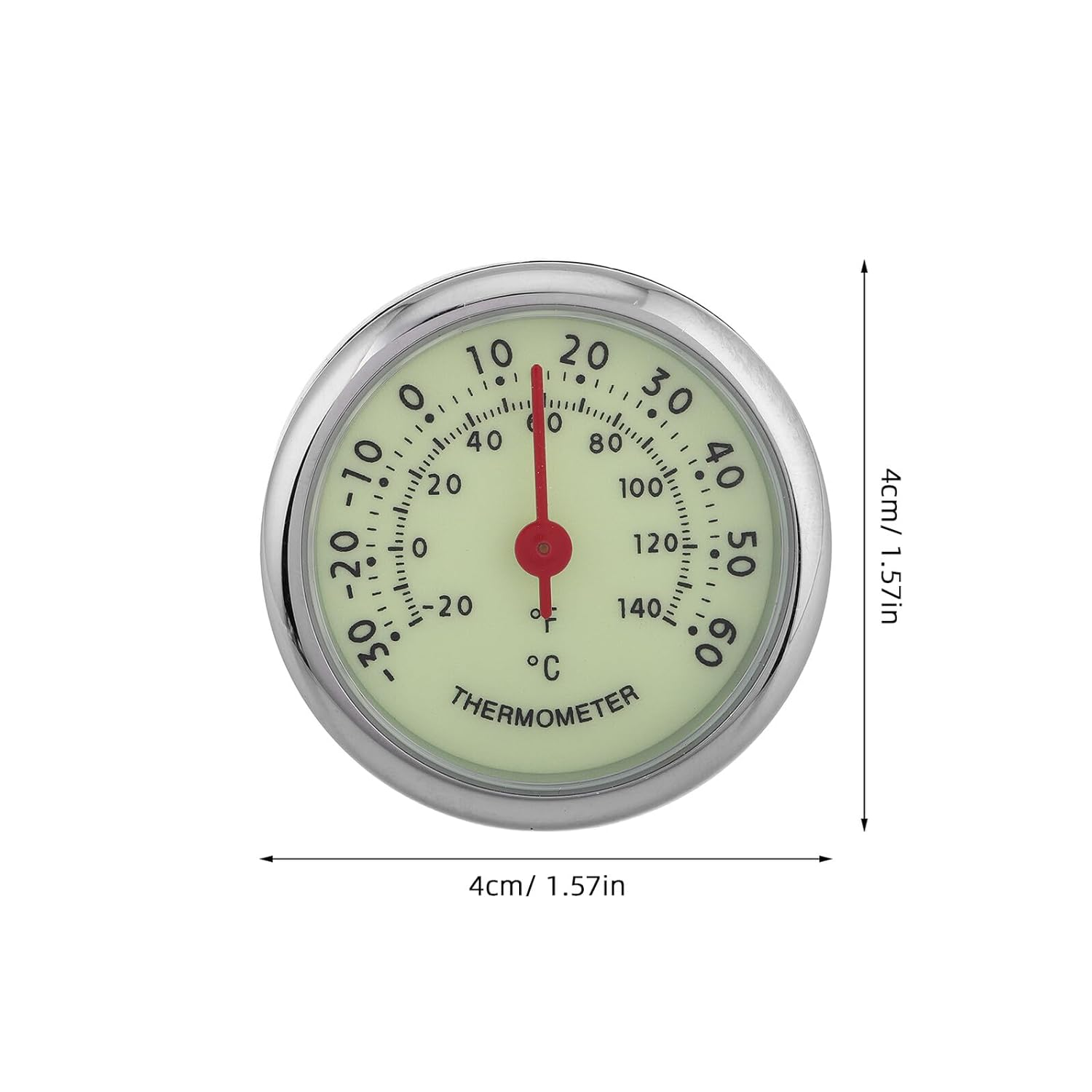 LIFKOME Car Dashboard Thermometer Car Window Thermometer Multi-Functional Temperature Gauge with Luminous Display Self-Adhesive for Automotive Vehicles Outdoor Use Truck Drivers image number 1