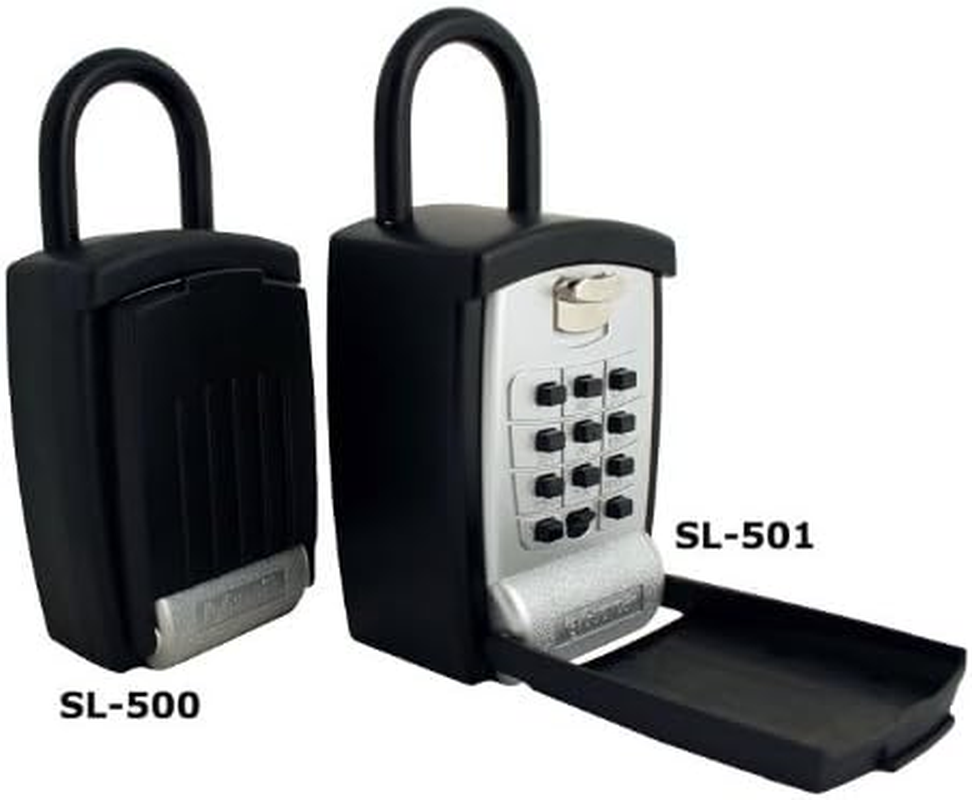 Keyguard SL-501 Punch Button Large Capacity Key Storage Shackle Lock Box, Black Finish image number 3