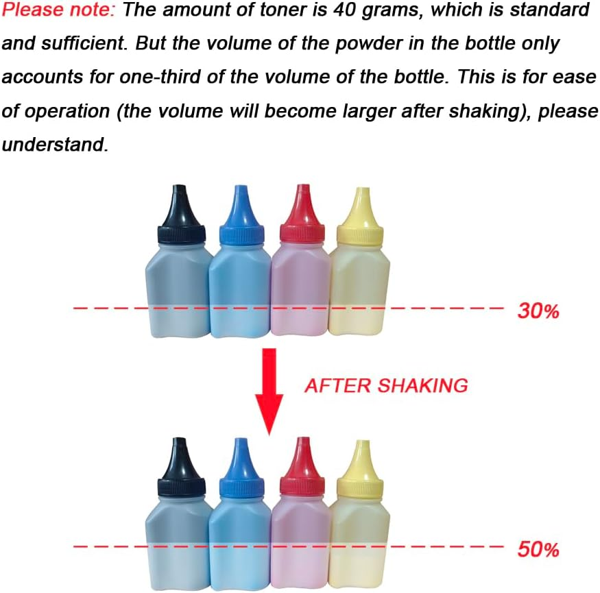 Toner Refill Kit for HP 201A Cf400A Cf401A Cf402A Cf403A Cartridge for Use with HP Color Laserjet Pro MFP M277Dw M252Dw M277 Pinter Ink Compatible 1-Pack (No Hole Making Tool) image number 3