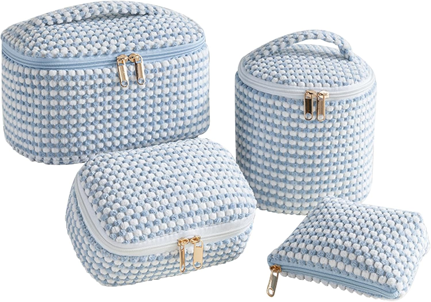 Makeup Bag Corduroy Cosmetic Bag,Cute Makeup Pouch,Travel Toiletry Make up Brush Storage Bag,Travel Essenitial for Women,Portable Makeup Bag