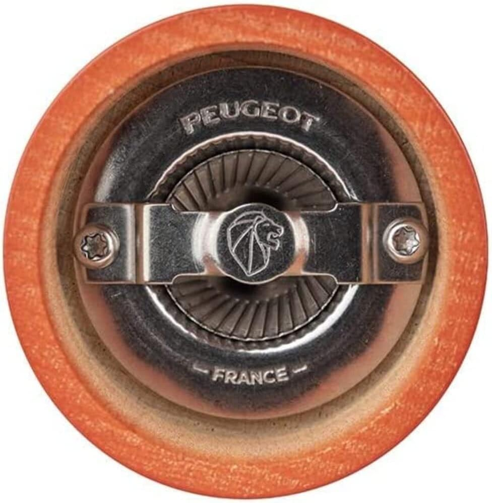 Peugeot Bistro Salt Mill, 4-Inch Adjustable Manual Grinder - Stainless Steel & Beechwood Design, Sustainable & Elegant, Pre-Filled with Rock Salt - Everyday Use Kitchenware (Terracotta) image number 3