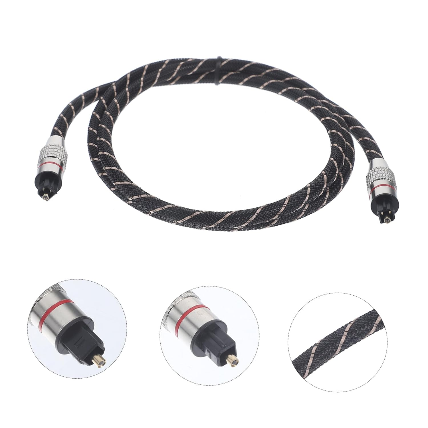 SHINEOFI Optical Fiber Audio Cable Digital Audio Cable for Home Theater System Extension Cord for Spdif Output Made of Material