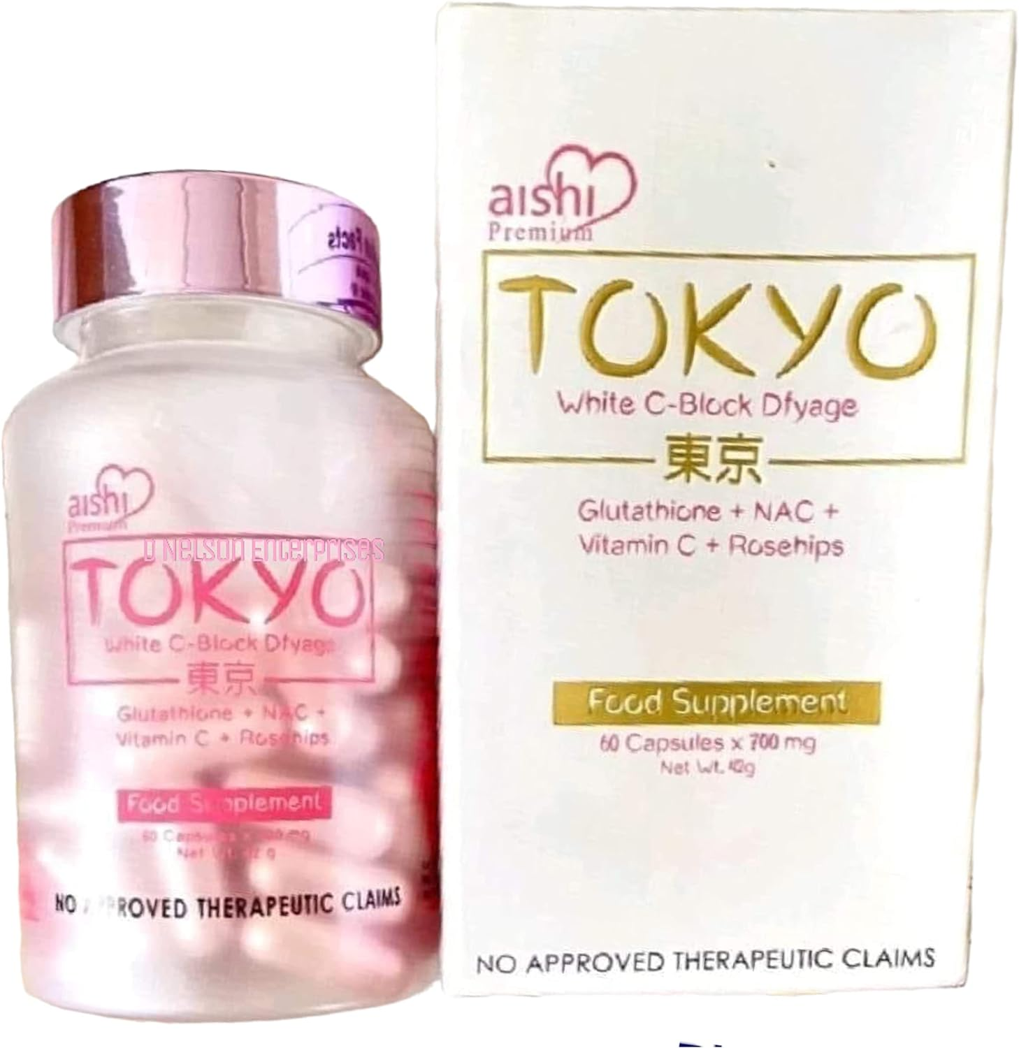 Aishi Premium Tokyo White C-Block Dyfage Glutathione, 60 Capsules image number 1