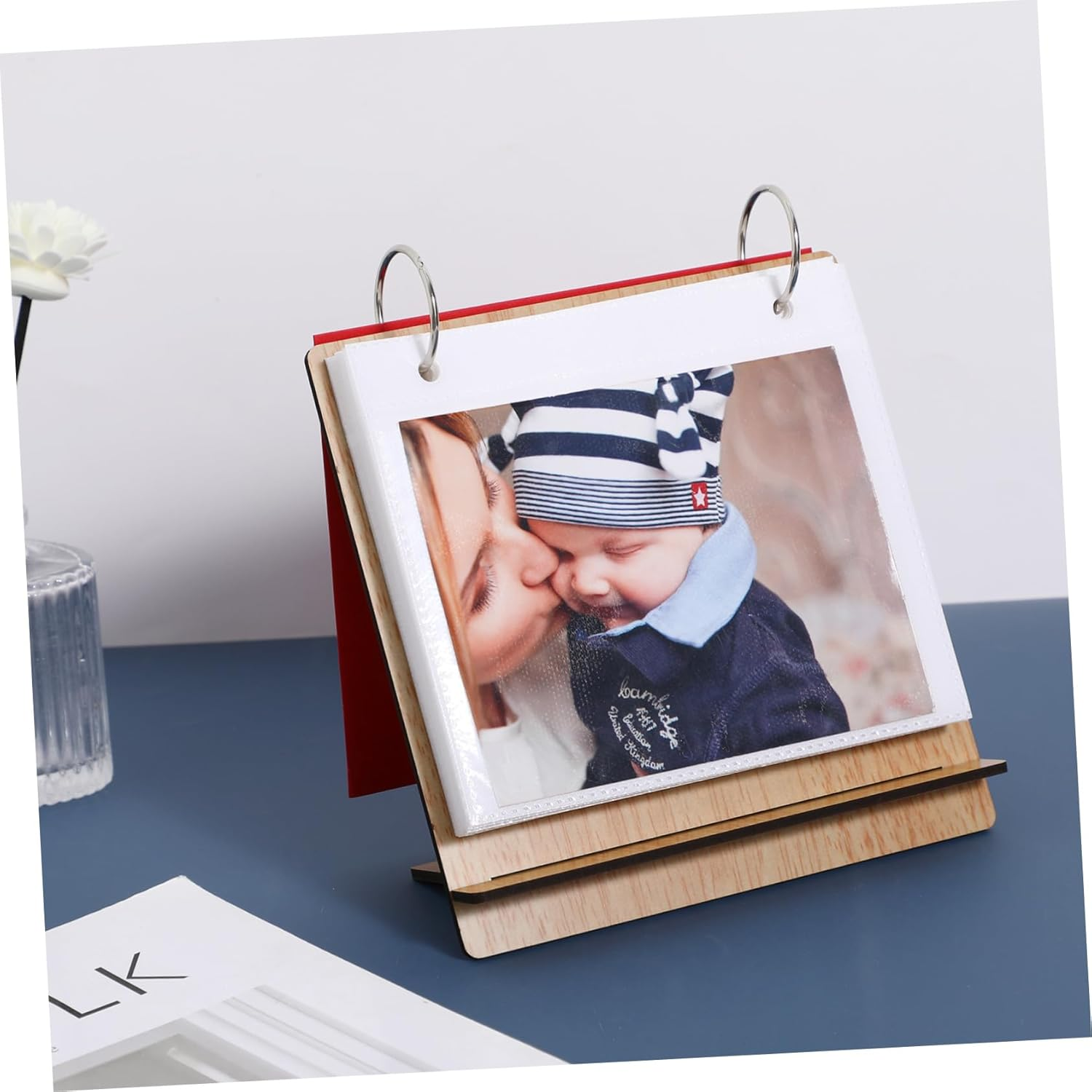 Generic Growth Memory Photo Album Compact Desk Photo Book with Pocket Inserts and Inner Pages for Parents to Document Journey image number 3