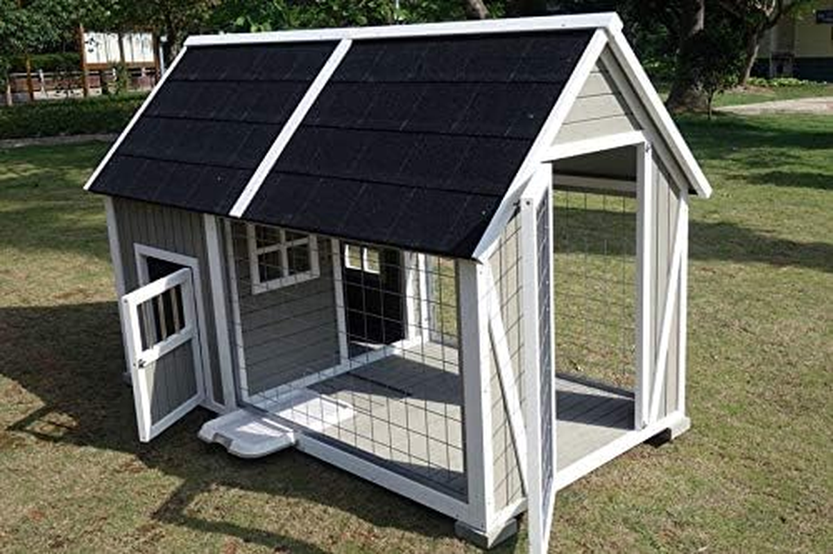 Manor Deluxe Outdoor Cat Enclosure, Grey, 210Cm X 110Cm X 130Cm, Wood, Weather Resistant, Easy Assembly, Comfortable image number 5