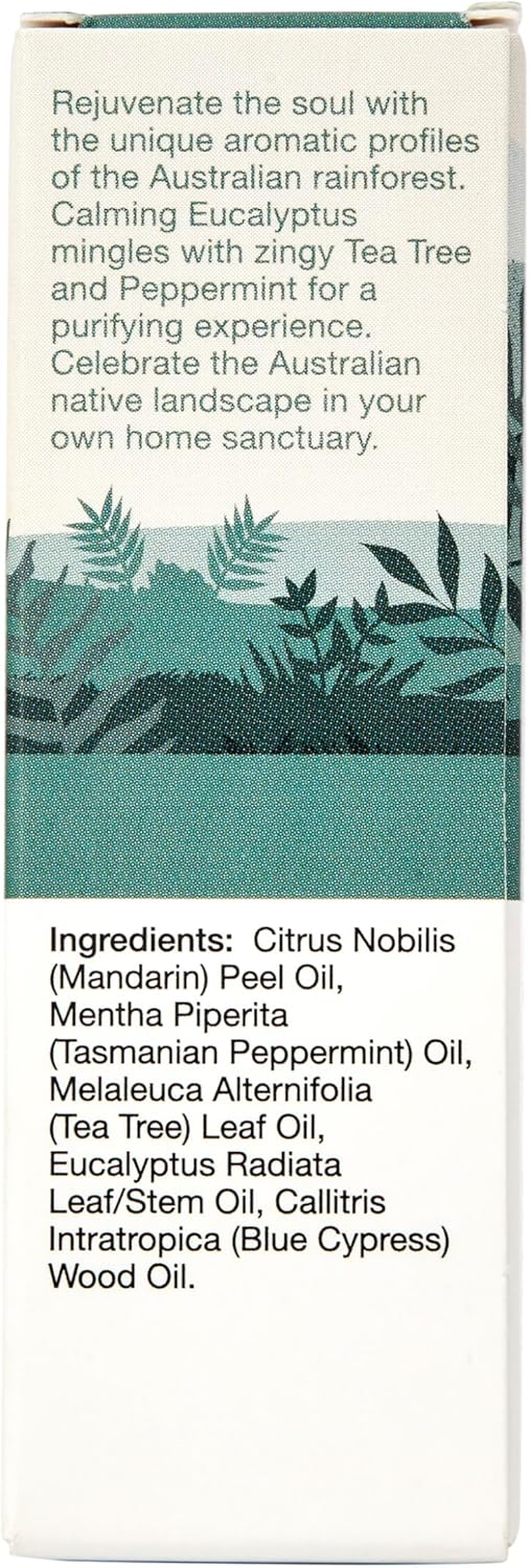 Natio Australia Australiana Pure Essential Oil Blend - Rainforest 10Ml - 100% Pure & Natural Essential Oil Blend - Mandarin, Eucalyptus, Tasmanian Peppermint, Tea Tree & Blue Cypress - Vegan Friendly & Made in Australia image number 1