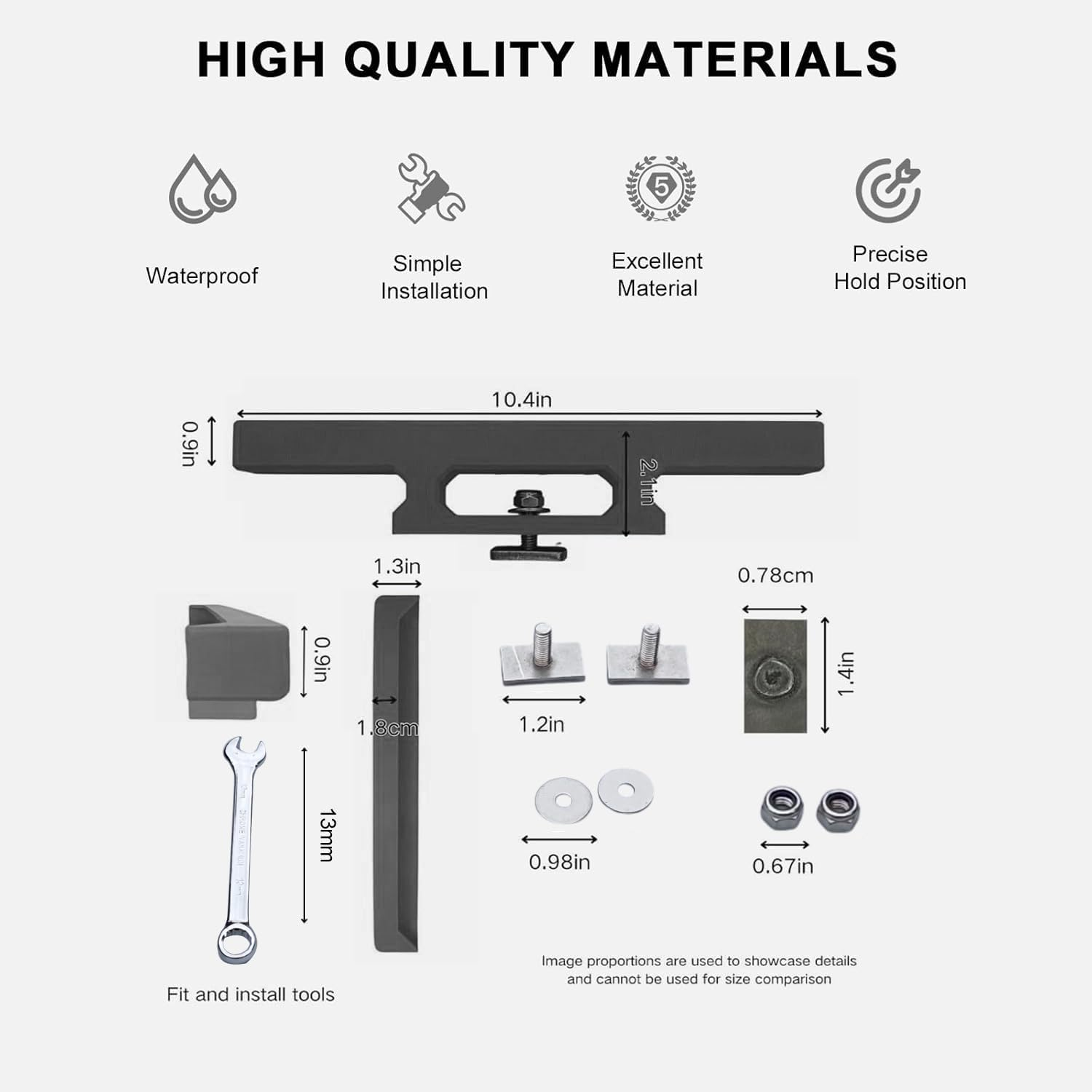 Starlink Mini Roof Rack Mount - Screw-On Car Roof Railway Mount for Off-Road Vehicles, Durable Uv-Resistant ASA, Starlink Mini Accessories (Black) image number 6