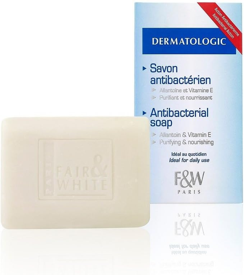 Exfoliating Antibacterial Bar Soap for Face and Body, Hydrates and Softens Skin -210Ml- by Fair & White