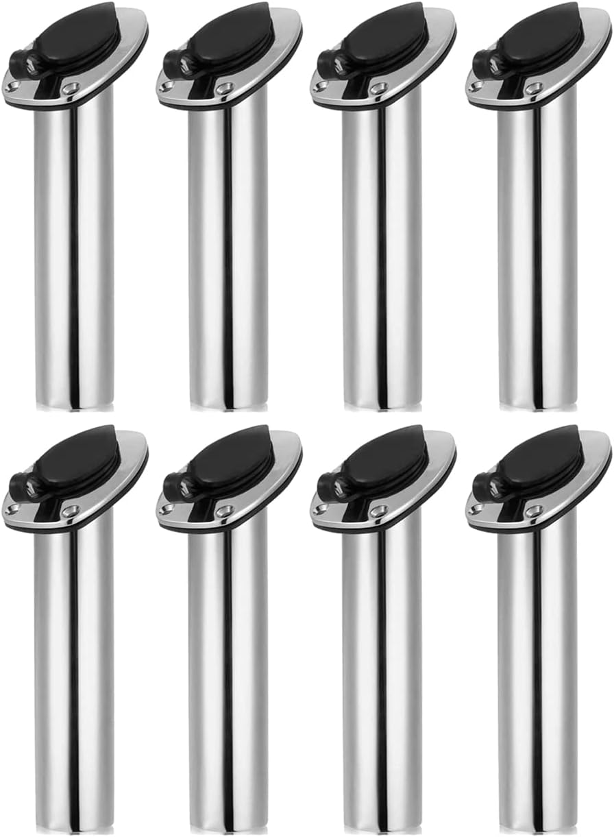 2/4X Fishing Rod Holders 304 Marine Grade Stainless Steel Flush Mount 30 Degree