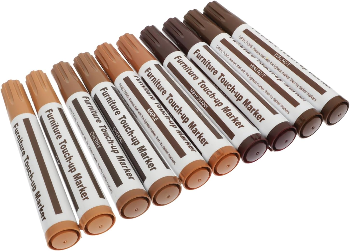 Ipetboom 10Pcs Furniture Repair Accessories Wooden Furniture Maker Painting Pen Accessories Cupboard Paint Pens Touch-Up Marker for Furniture Furniture Brush Paint Shedding image number 6